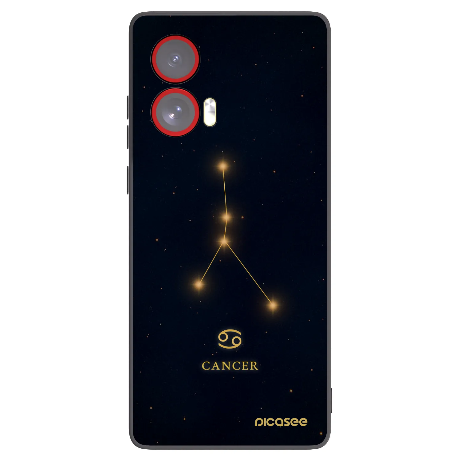 Picasee silikonski črni ovitek za Motorola Edge 50 Fusion - CANCER