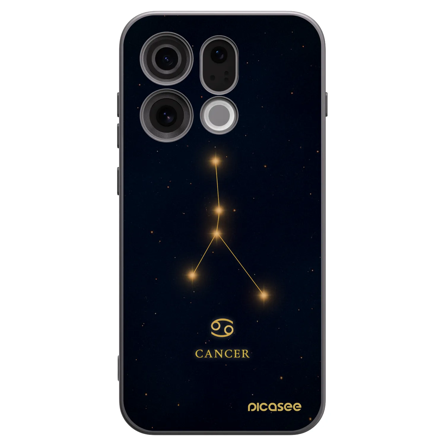 Picasee silikonski črni ovitek za OPPO Find X9 - CANCER