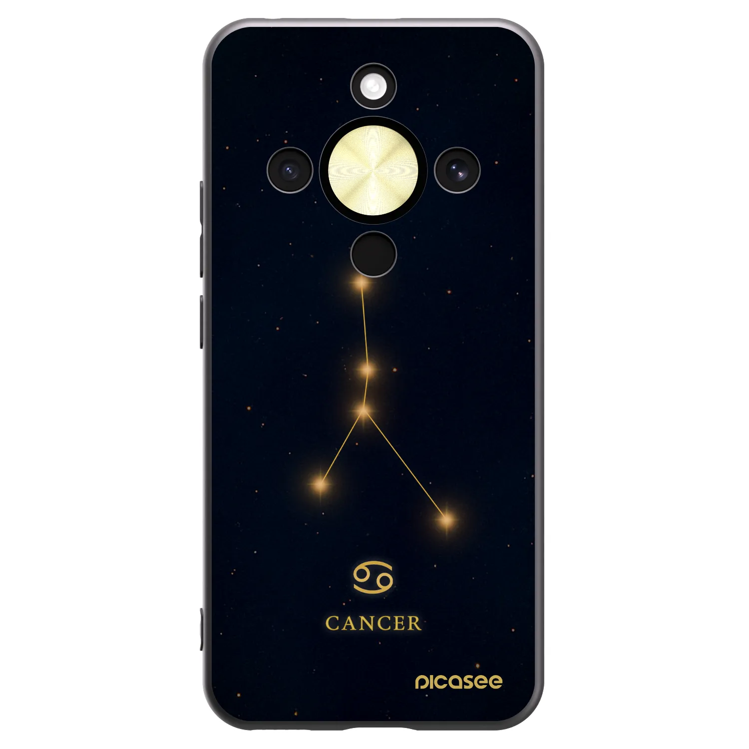 Picasee silikonski črni ovitek za Honor Magic8 Lite 5G - CANCER