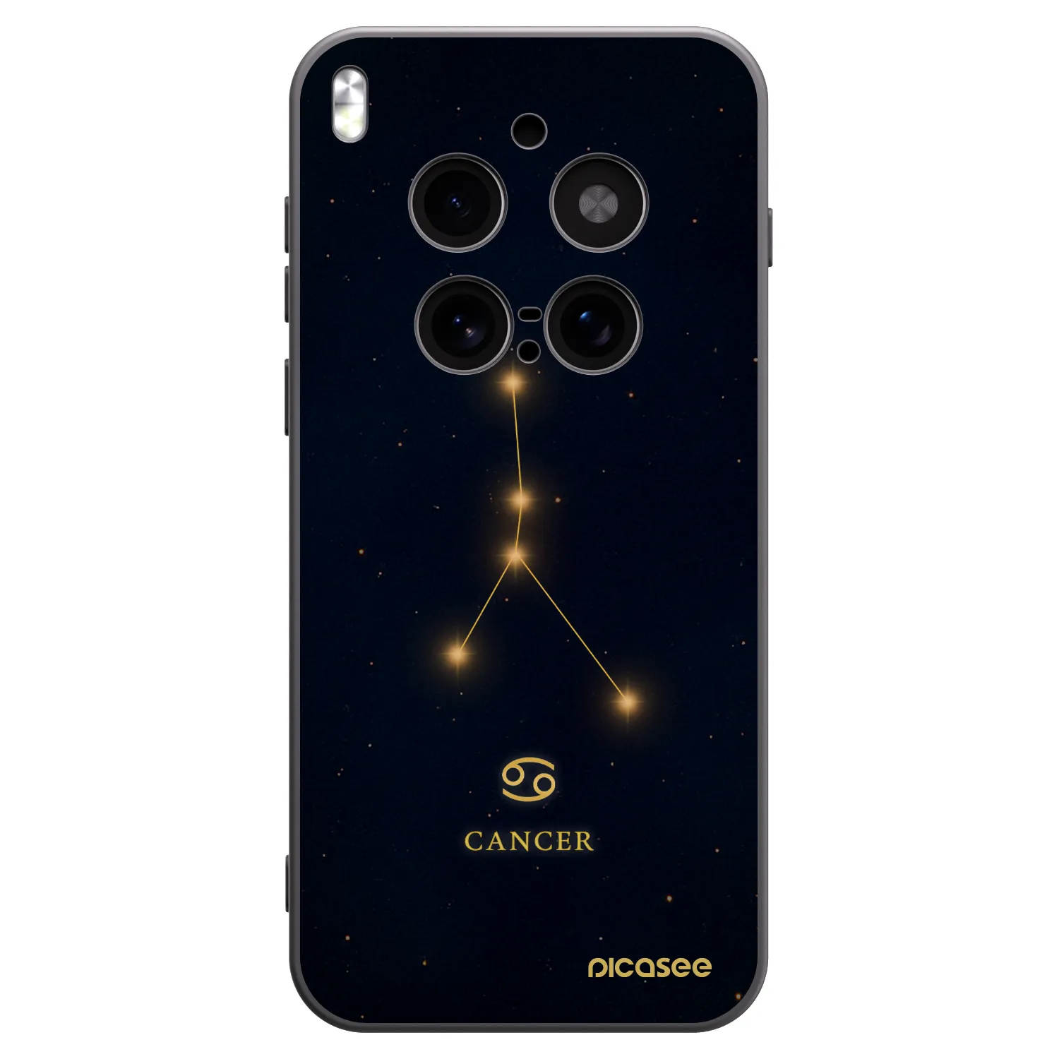 Picasee silikonski črni ovitek za Vivo X300 Pro - CANCER