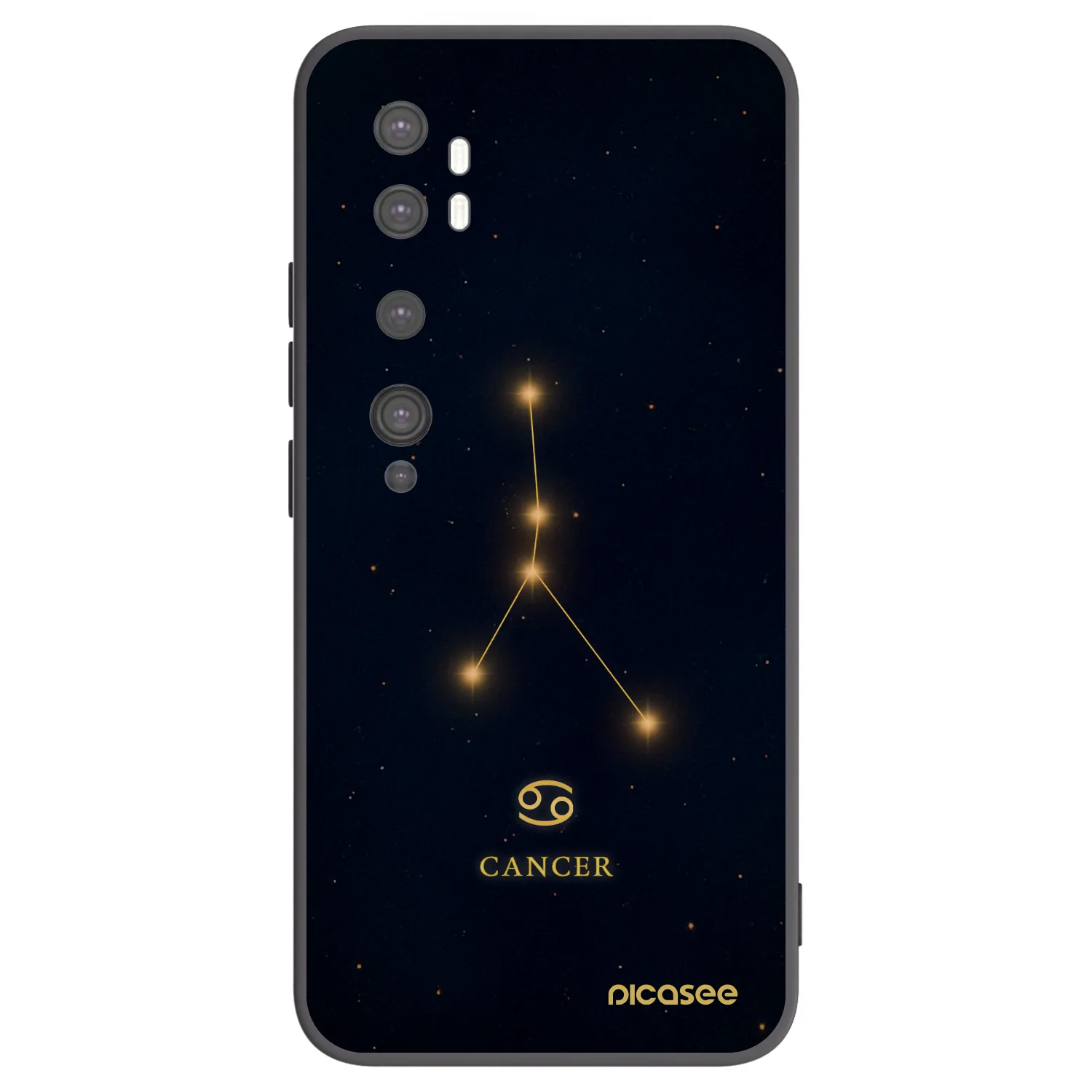 Picasee silikonski črni ovitek za Xiaomi Mi Note 10 (Pro) - CANCER
