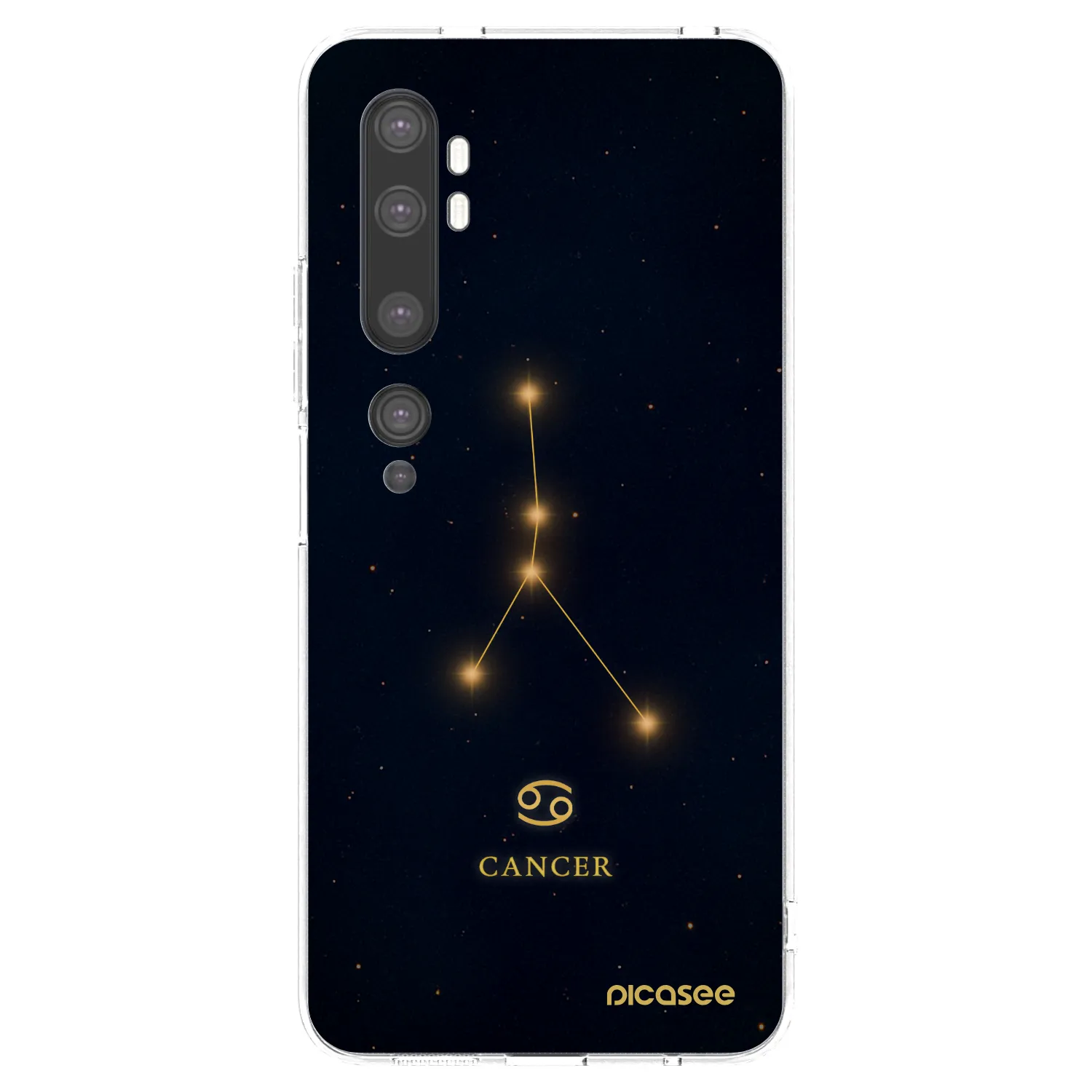 Picasee silikonski prozorni ovitek za Xiaomi Mi Note 10 (Pro) - CANCER