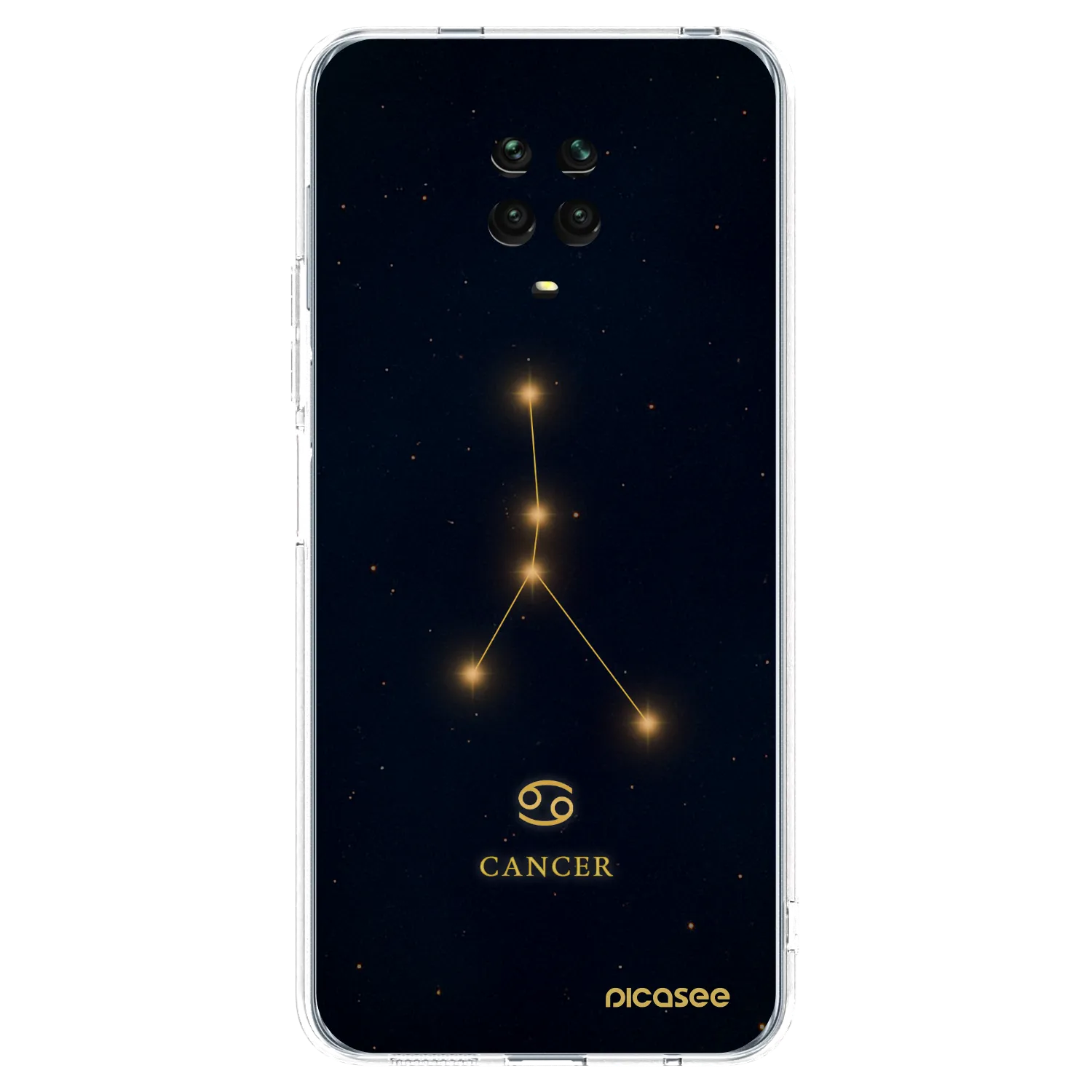 Picasee silikonski prozorni ovitek za Xiaomi Redmi Note 9 Pro - CANCER
