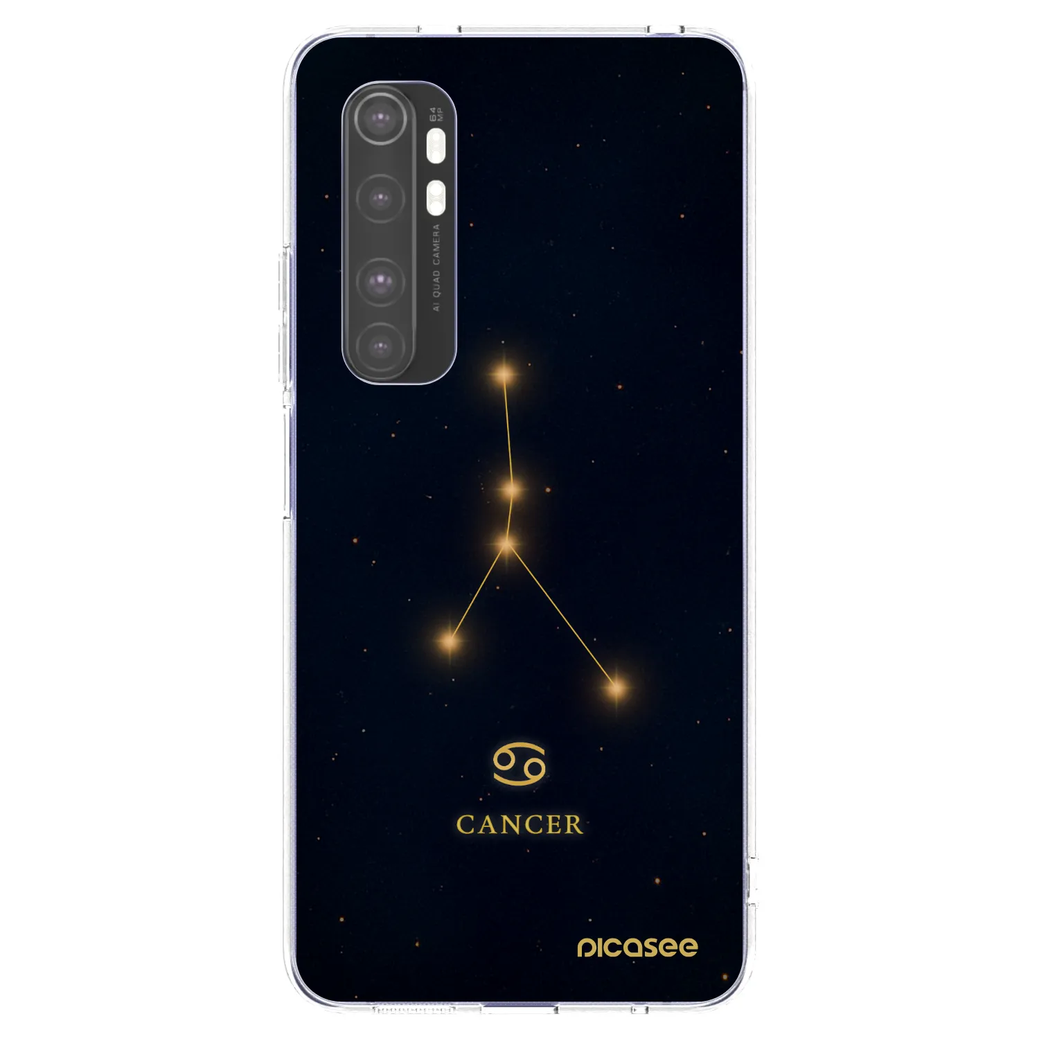 Picasee silikonski prozorni ovitek za Xiaomi Mi Note 10 Lite - CANCER