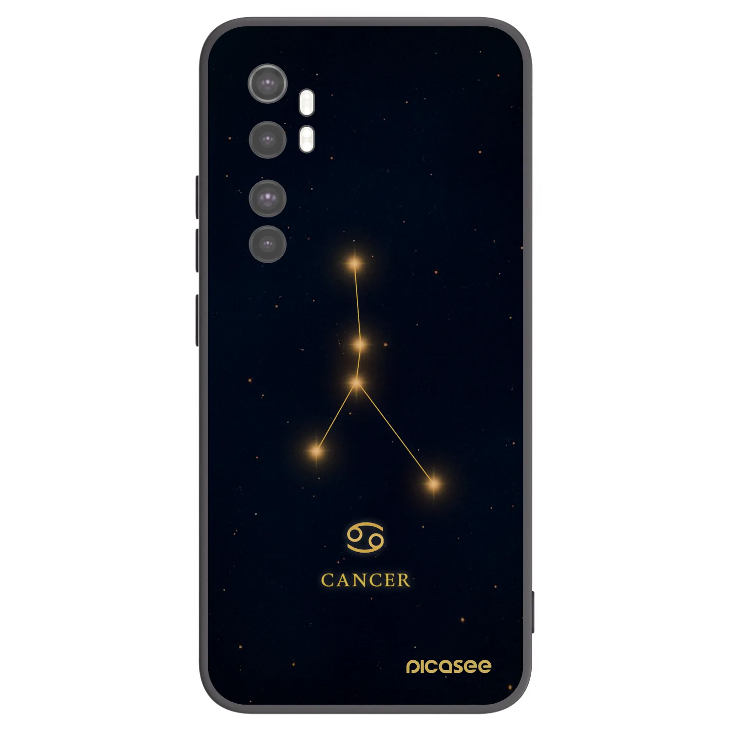 Picasee silikonski črni ovitek za Xiaomi Mi Note 10 Lite - CANCER