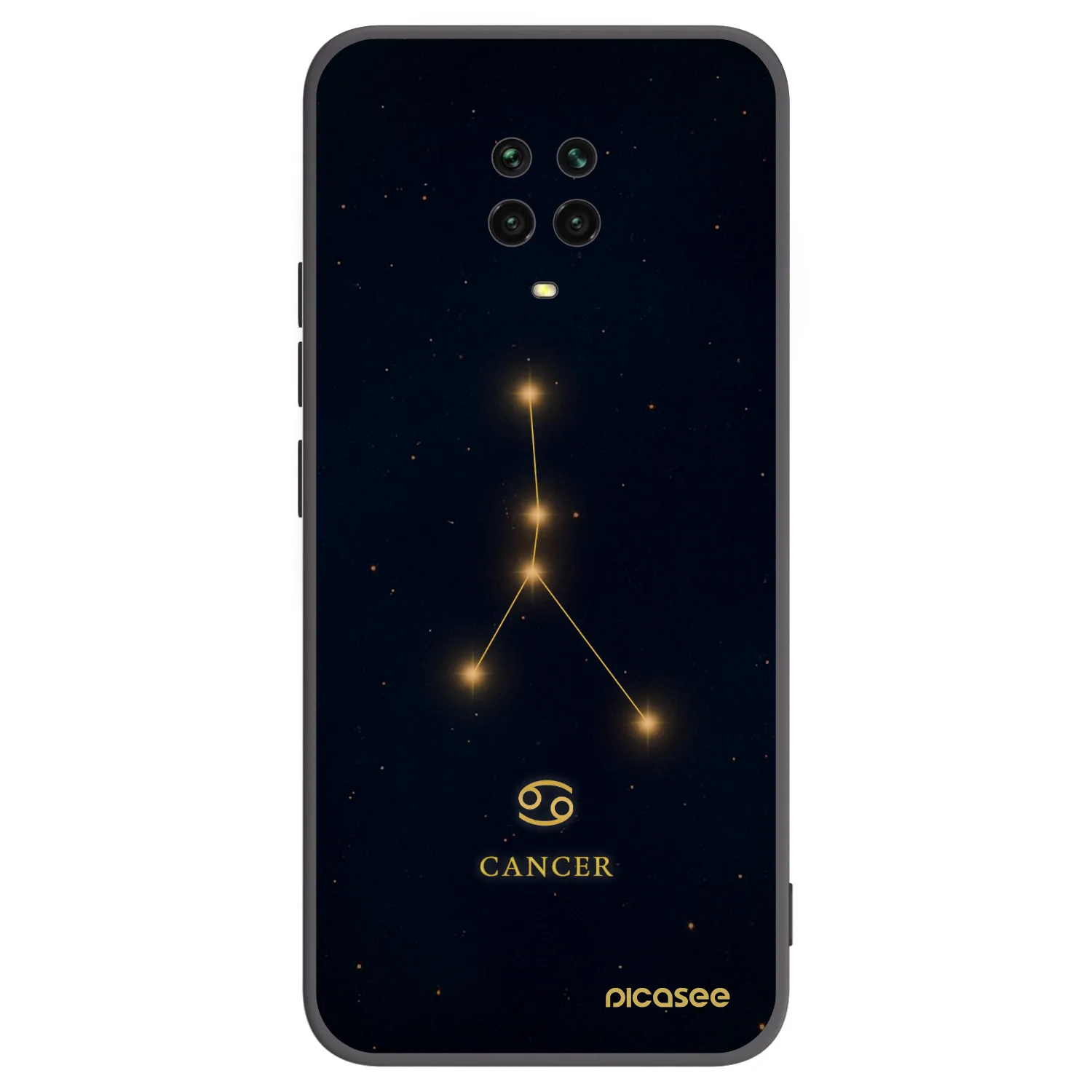 Picasee silikonski črni ovitek za Xiaomi Redmi Note 9S - CANCER