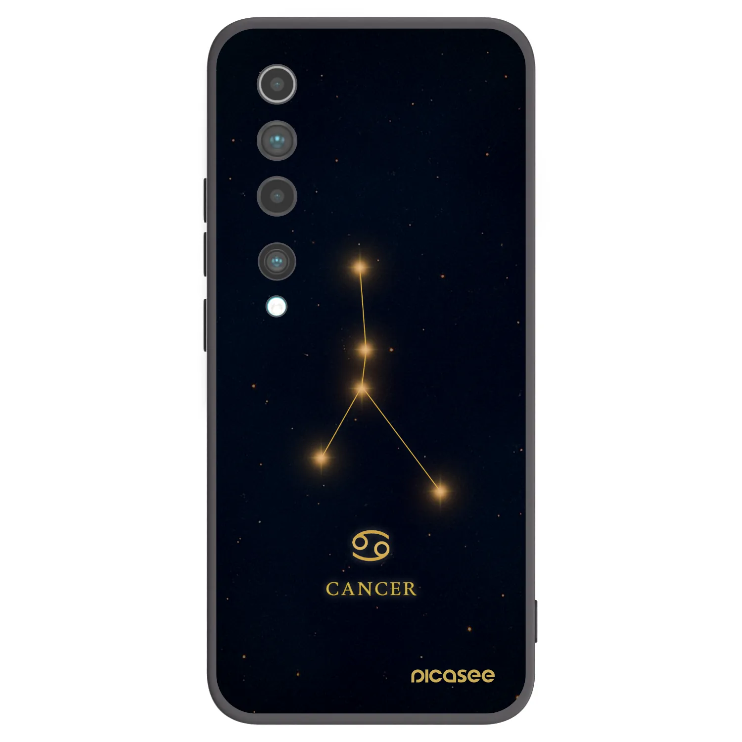 Picasee silikonski črni ovitek za Xiaomi Mi 10 - CANCER