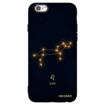 Picasee silikonski črni ovitek za Apple iPhone 6/6S - LEO