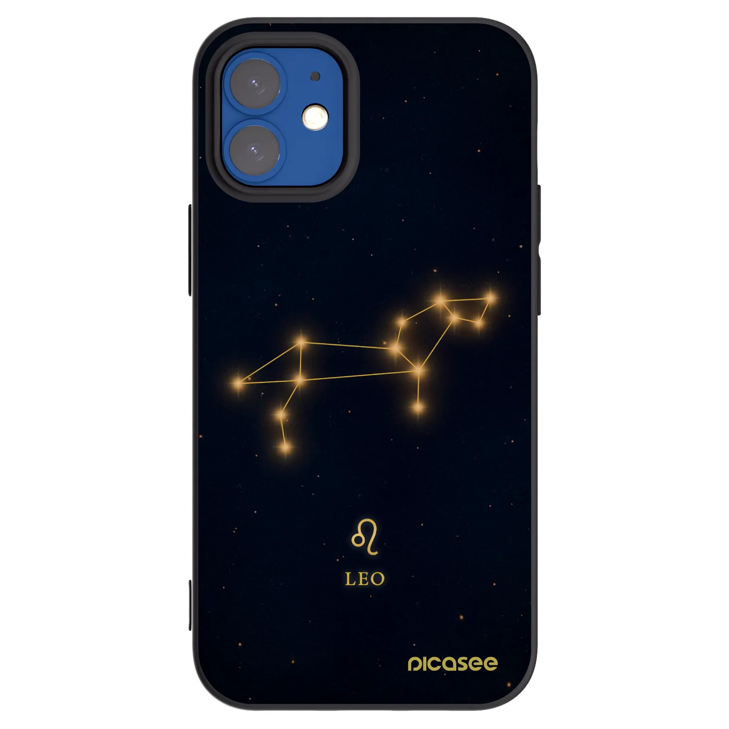 Picasee silikonski črni ovitek za Apple iPhone 12 mini - LEO