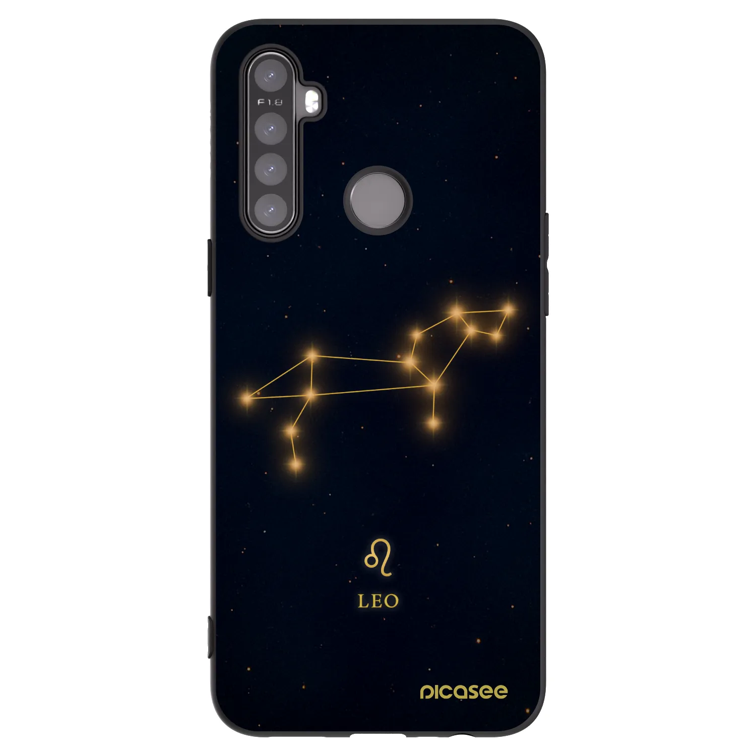 Picasee silikonski črni ovitek za Realme 5 - LEO