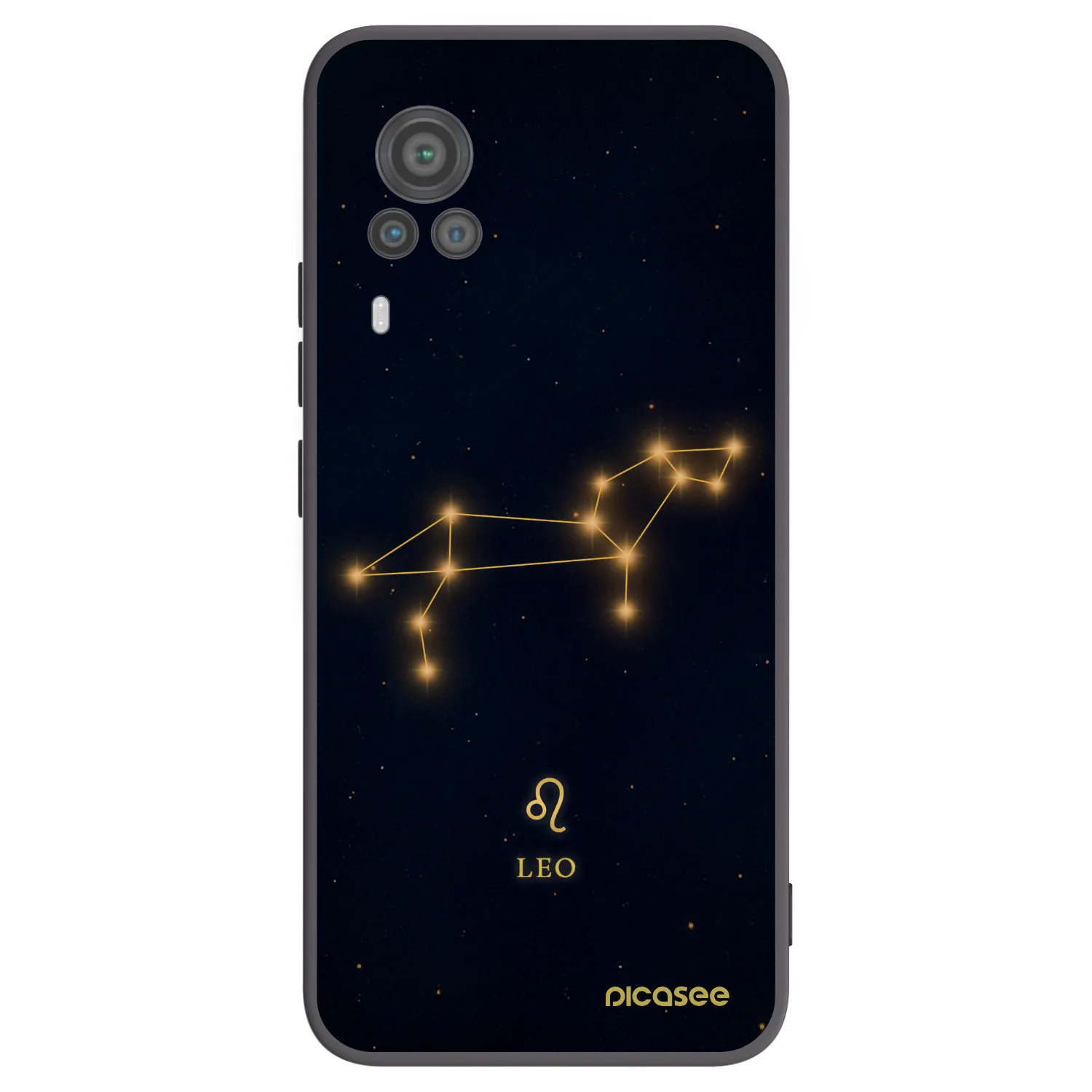 Picasee silikonski črni ovitek za Vivo X60 Pro 5G - LEO