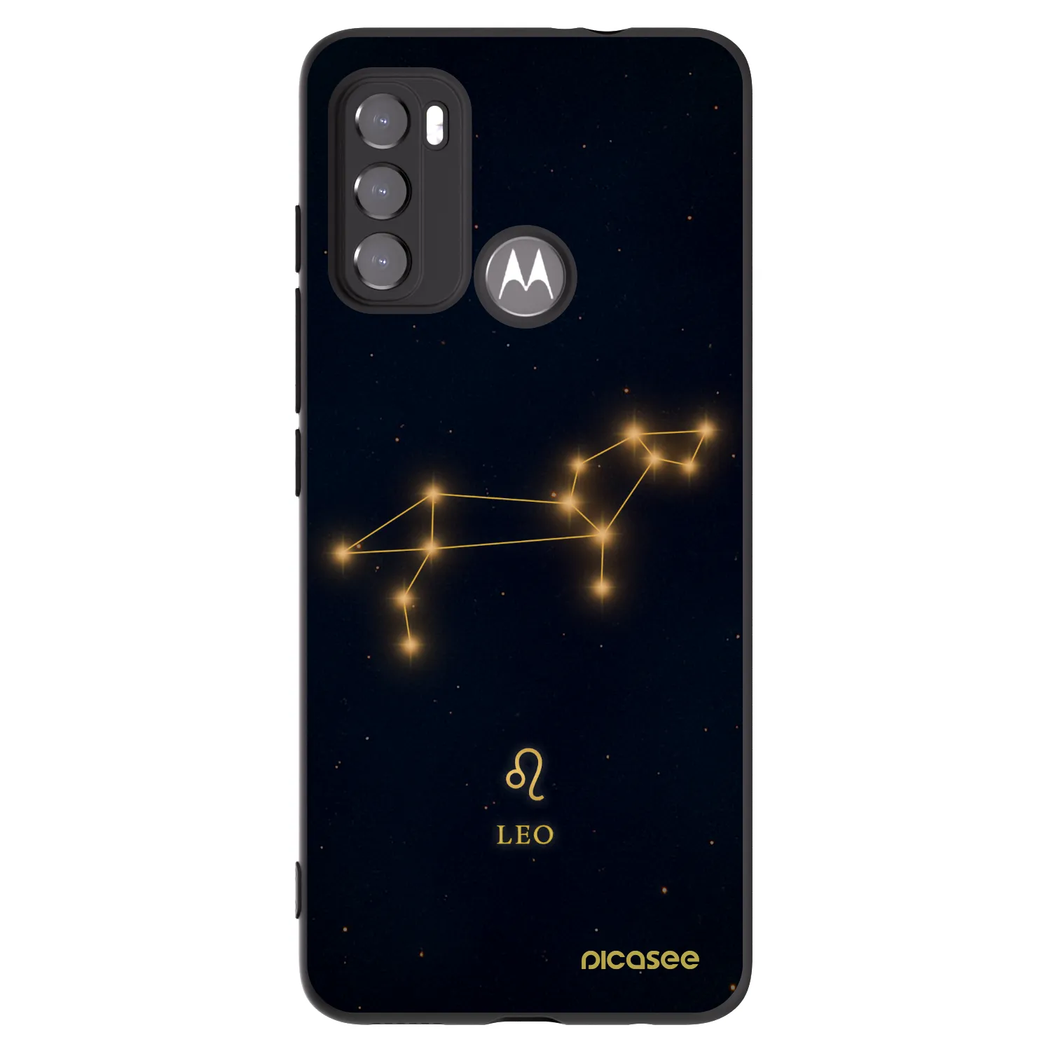 Picasee silikonski črni ovitek za Motorola Moto G60 - LEO