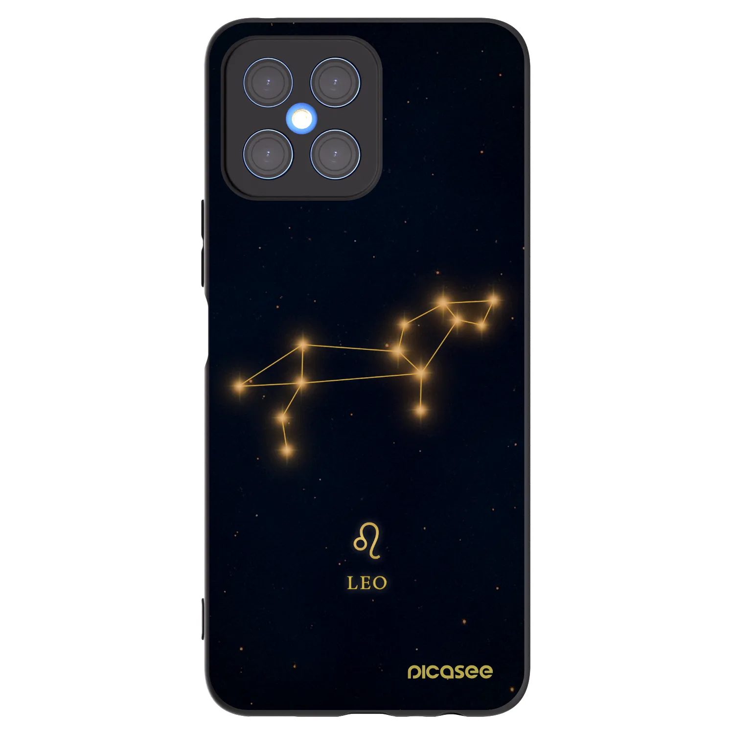 Picasee silikonski črni ovitek za Honor X8 4G - LEO