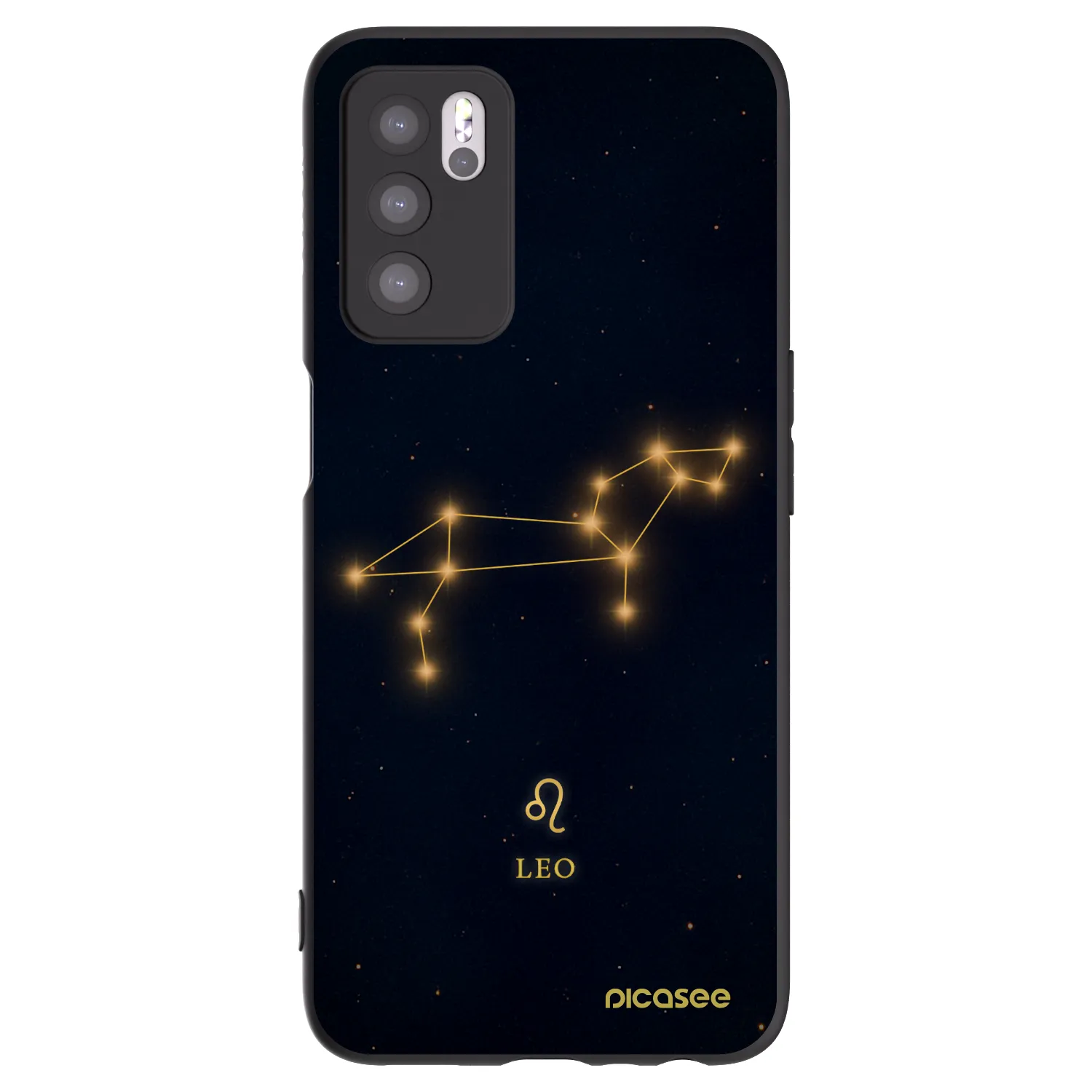 Picasee silikonski črni ovitek za OPPO A16s - LEO
