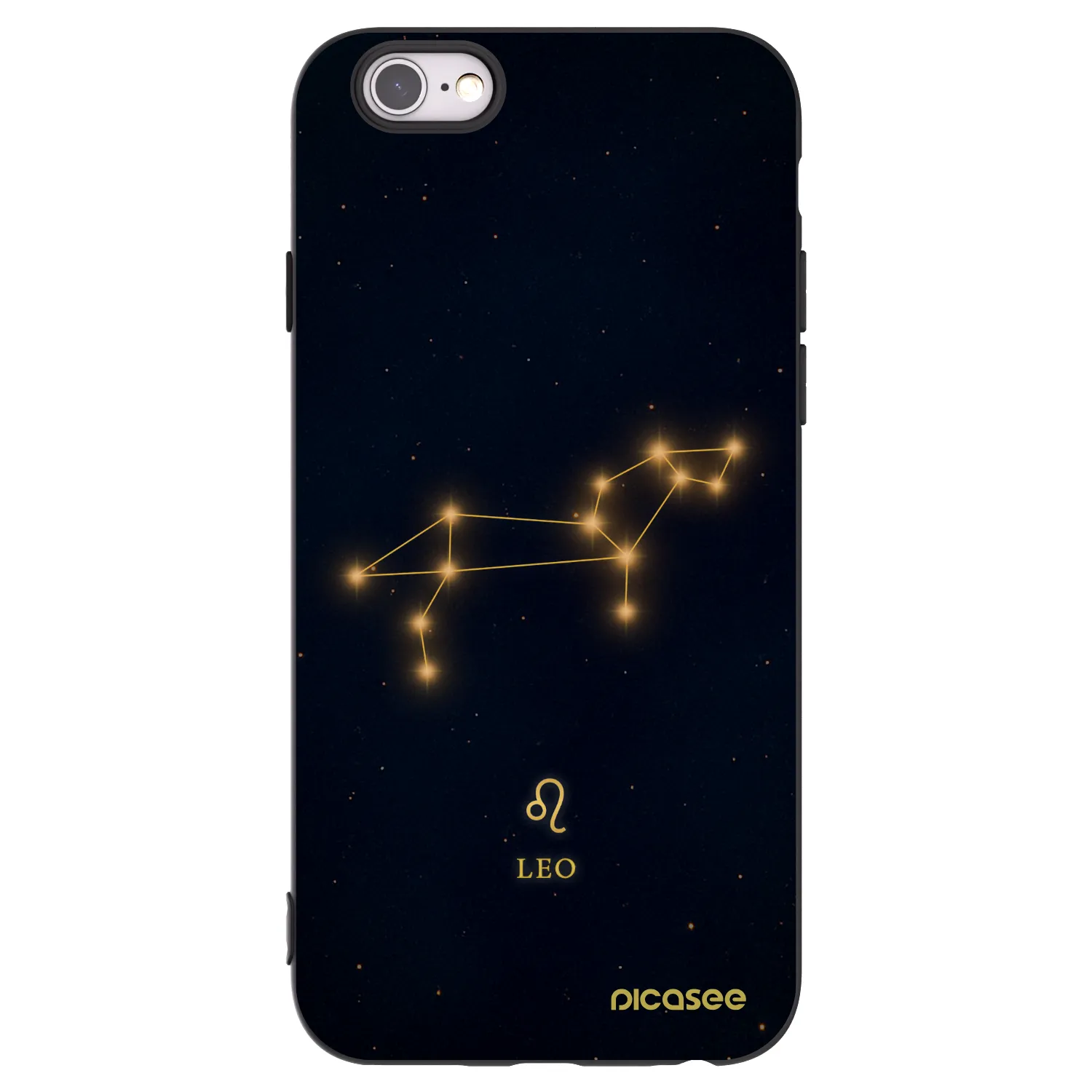 Picasee silikonski črni ovitek za Apple iPhone 6/6S - LEO