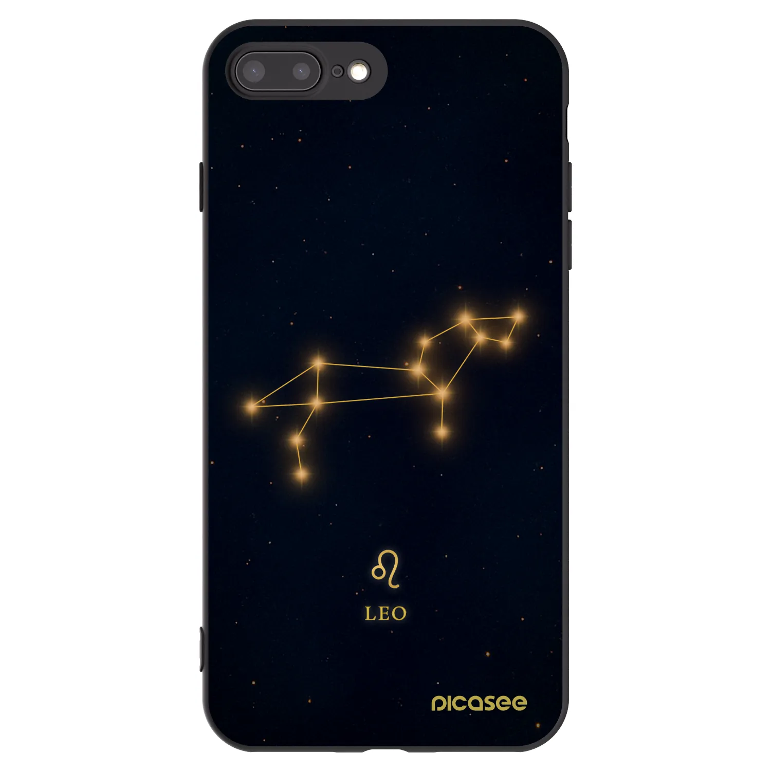 Picasee silikonski črni ovitek za Apple iPhone 7 Plus - LEO