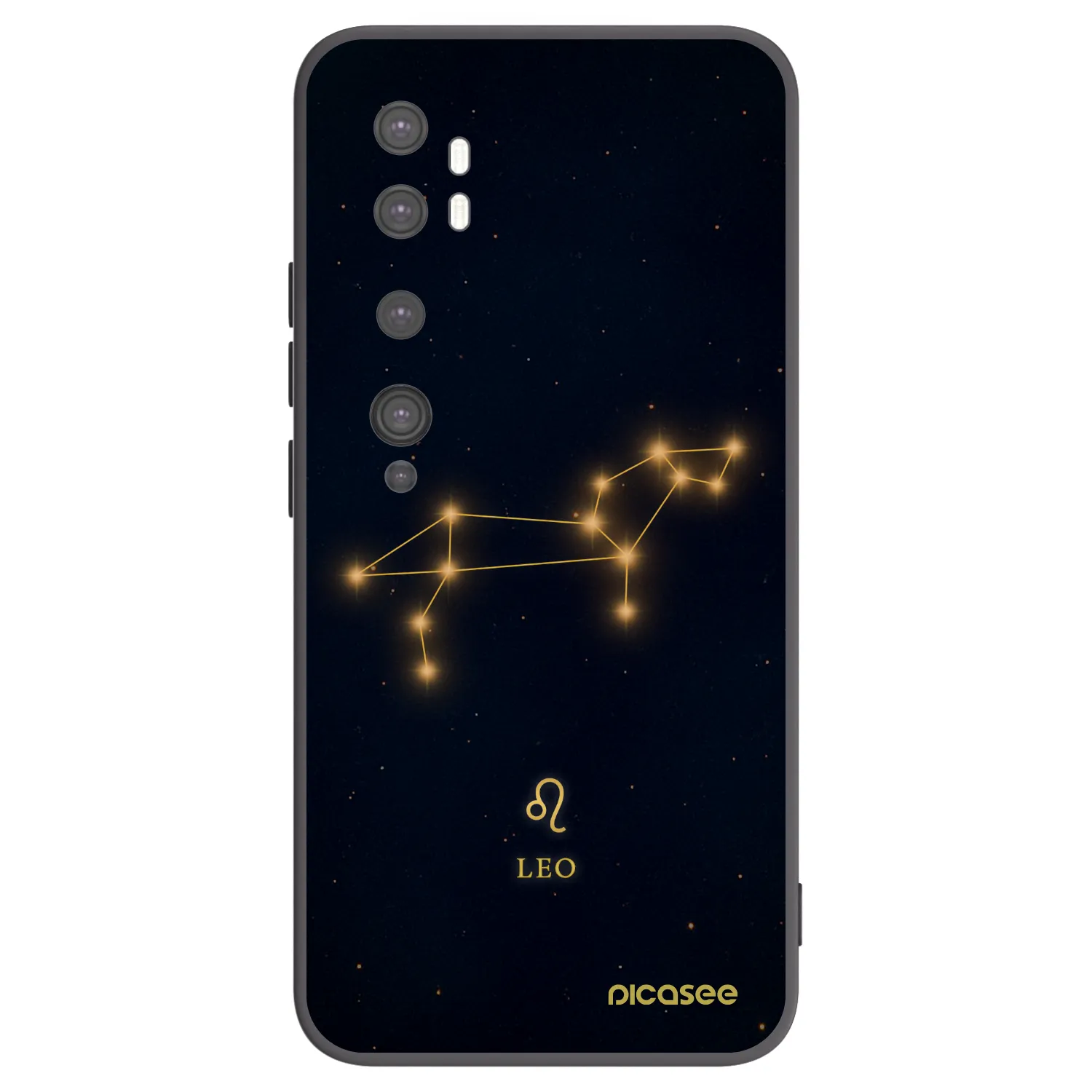 Picasee silikonski črni ovitek za Xiaomi Mi Note 10 (Pro) - LEO