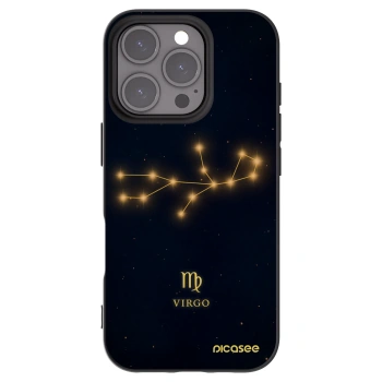 Picasee silikonski črni ovitek za Apple iPhone 16 Pro - VIRGO