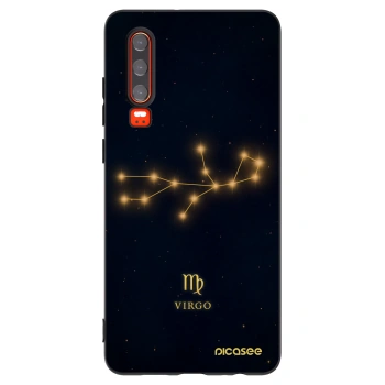 Picasee silikonski črni ovitek za Huawei P30 - VIRGO