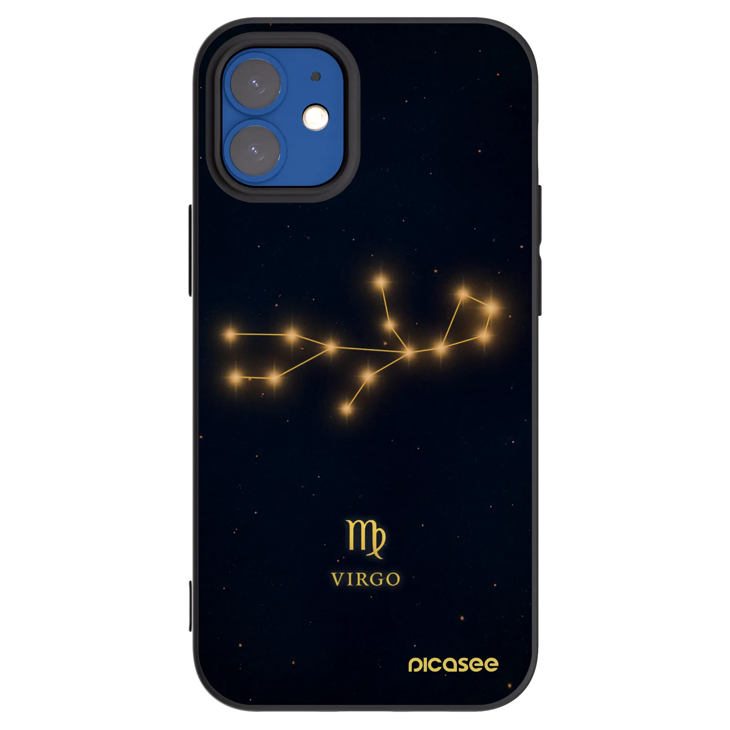 Picasee silikonski črni ovitek za Apple iPhone 12 mini - VIRGO