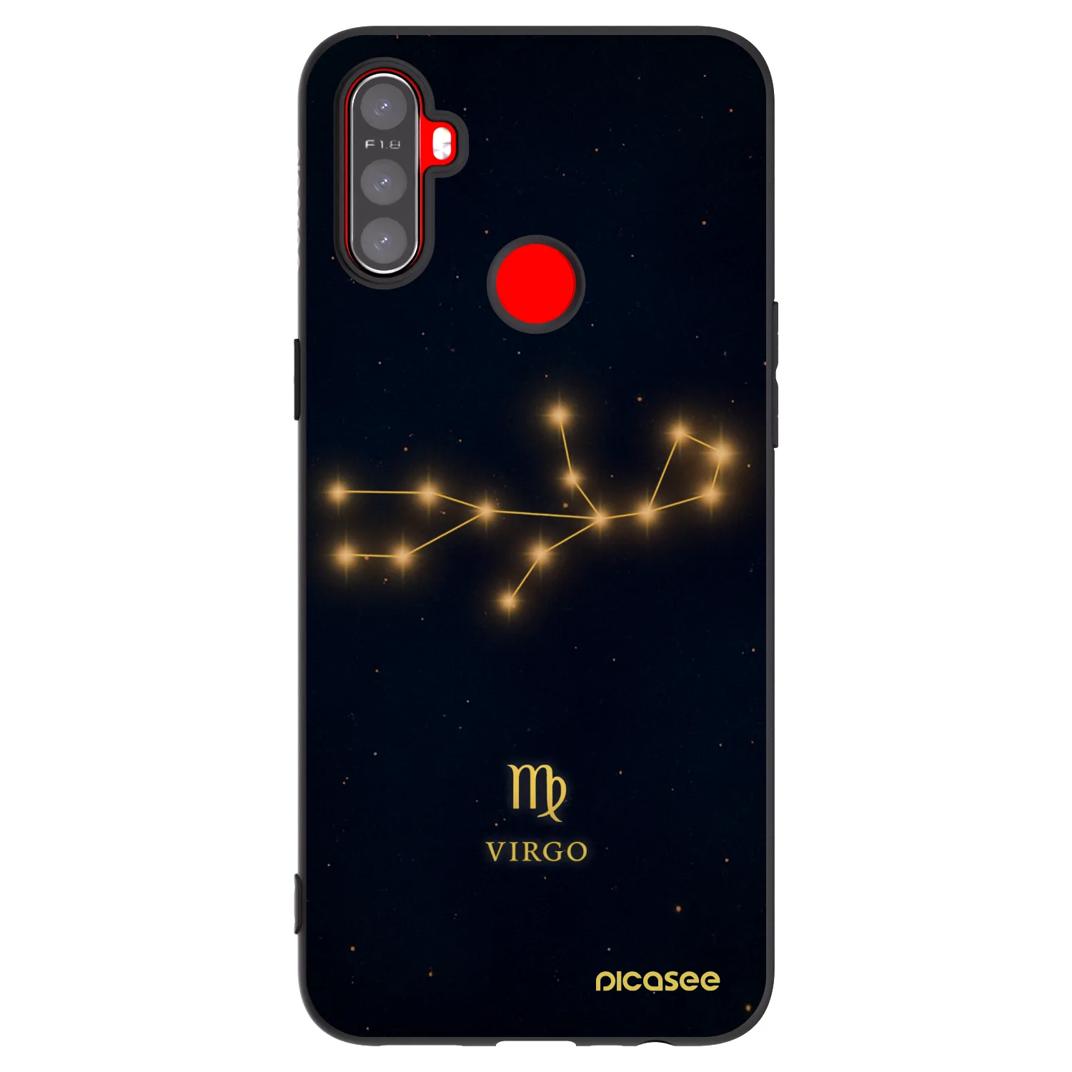 Picasee silikonski črni ovitek za Realme C3 - VIRGO