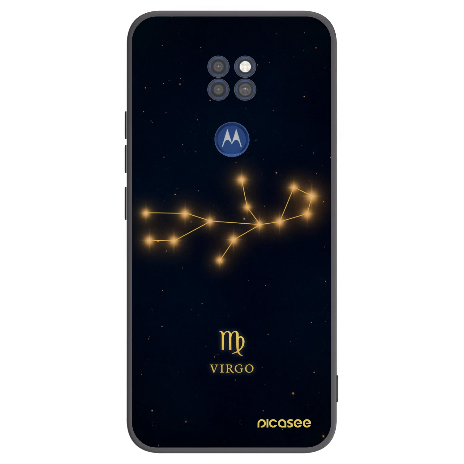 Picasee silikonski črni ovitek za Motorola Moto G9 Play - VIRGO