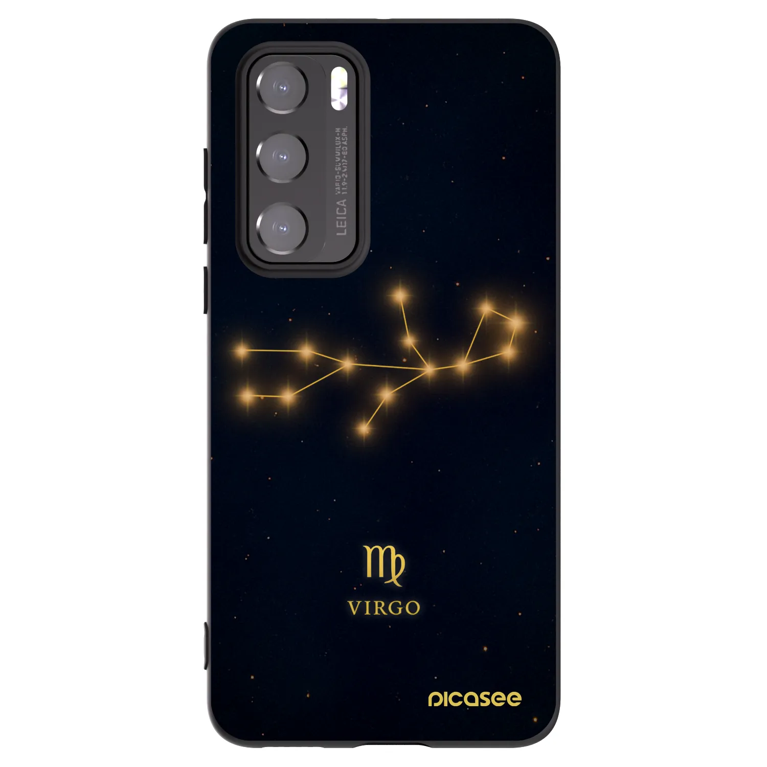 Picasee silikonski črni ovitek za Huawei P40 - VIRGO