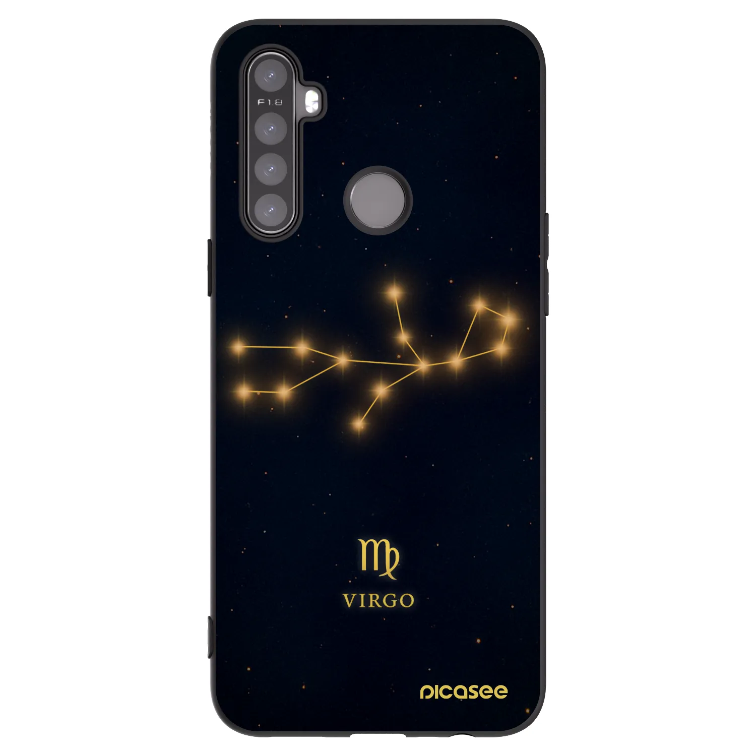Picasee silikonski črni ovitek za Realme 6i - VIRGO
