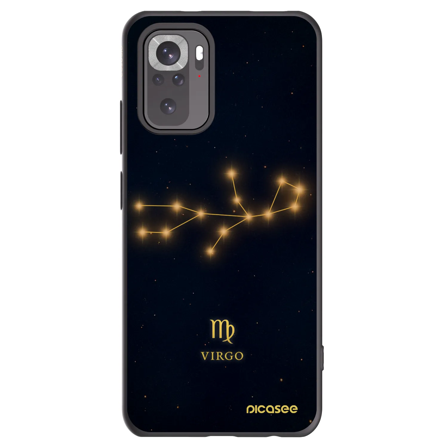 Picasee silikonski črni ovitek za Xiaomi Redmi Note 10 - VIRGO
