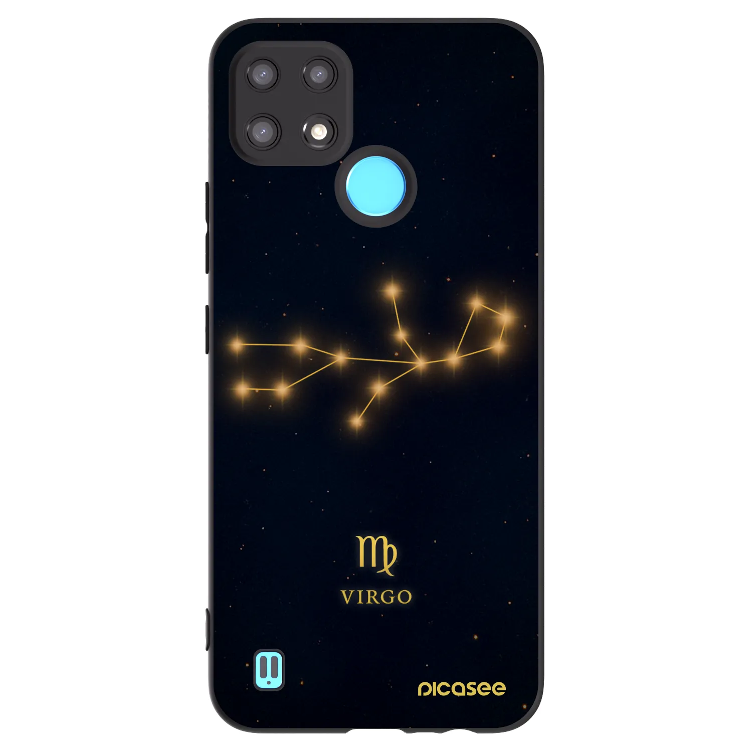 Picasee silikonski črni ovitek za Realme C21 - VIRGO