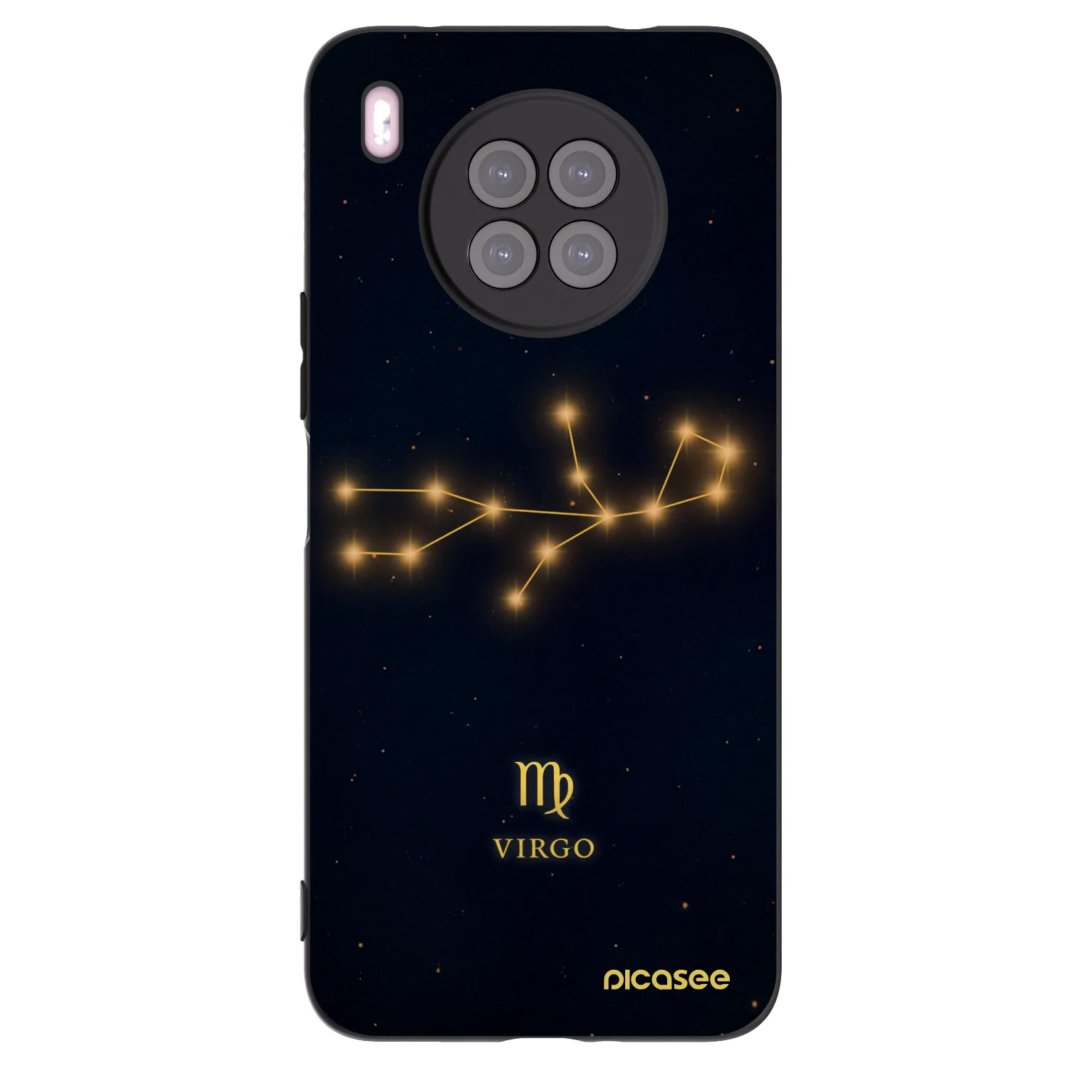 Picasee silikonski črni ovitek za Huawei Nova 8i - VIRGO