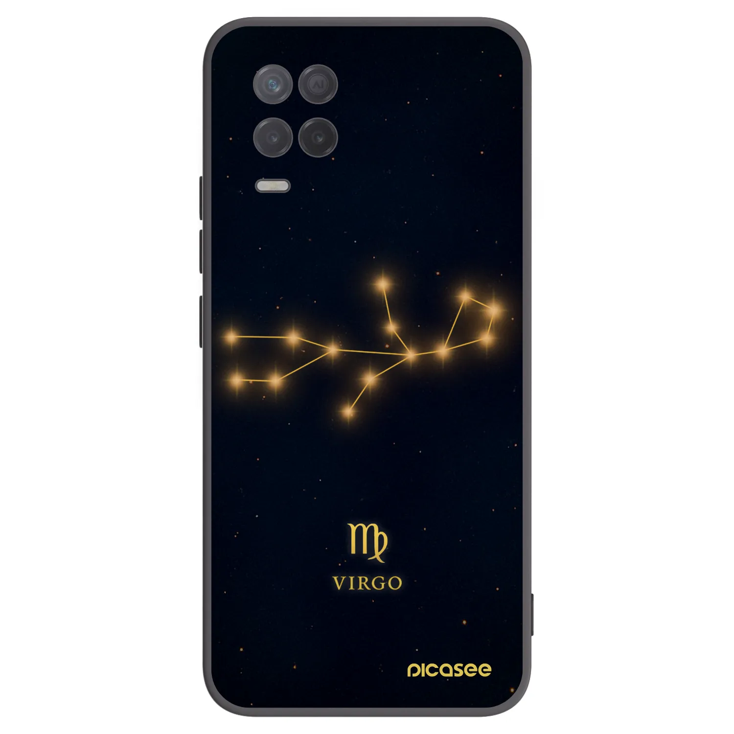 Picasee silikonski črni ovitek za Realme 8 5G - VIRGO