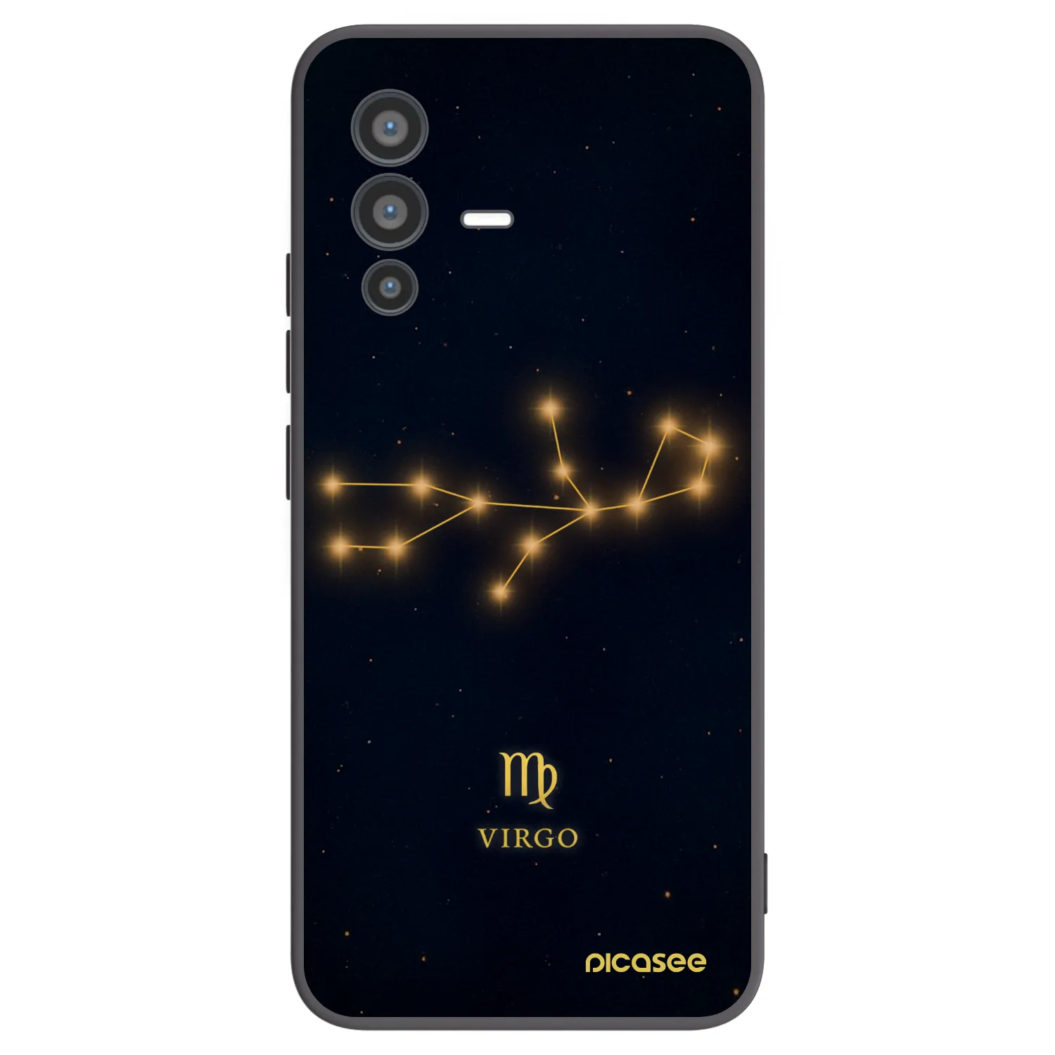 Picasee silikonski črni ovitek za Vivo V23 5G - VIRGO