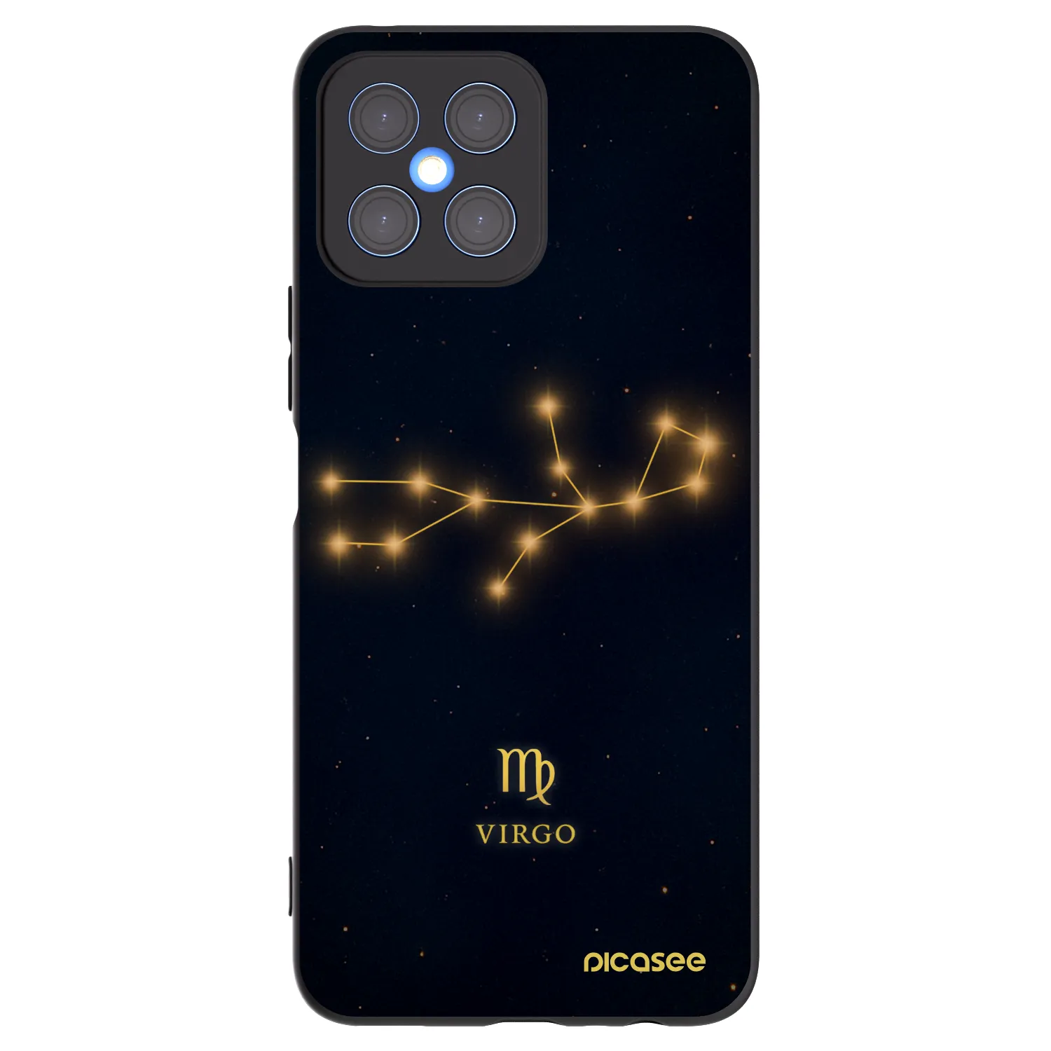 Picasee silikonski črni ovitek za Honor X8 4G - VIRGO