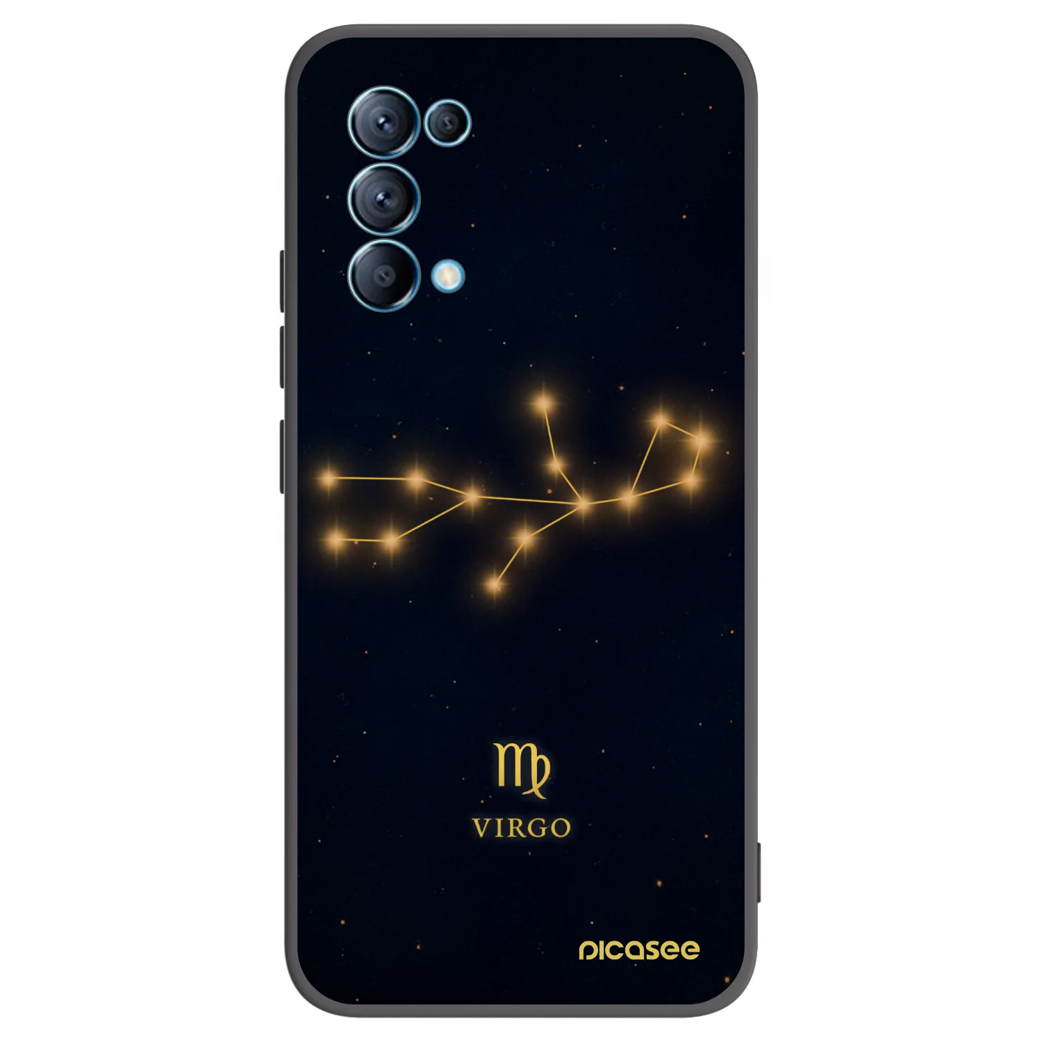 Picasee silikonski črni ovitek za OPPO Reno 5 5G - VIRGO