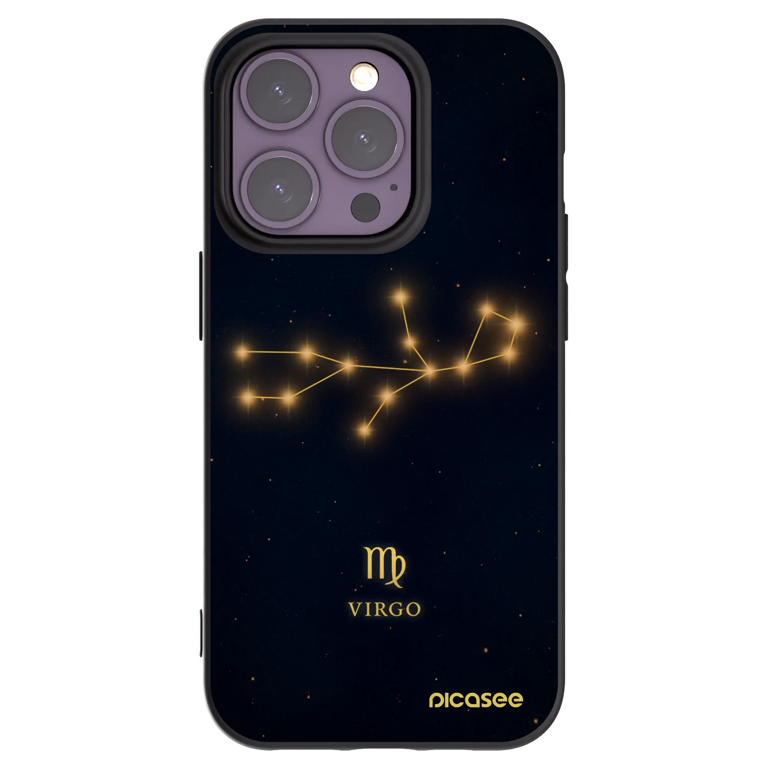 Picasee silikonski črni ovitek za Apple iPhone 14 Pro - VIRGO