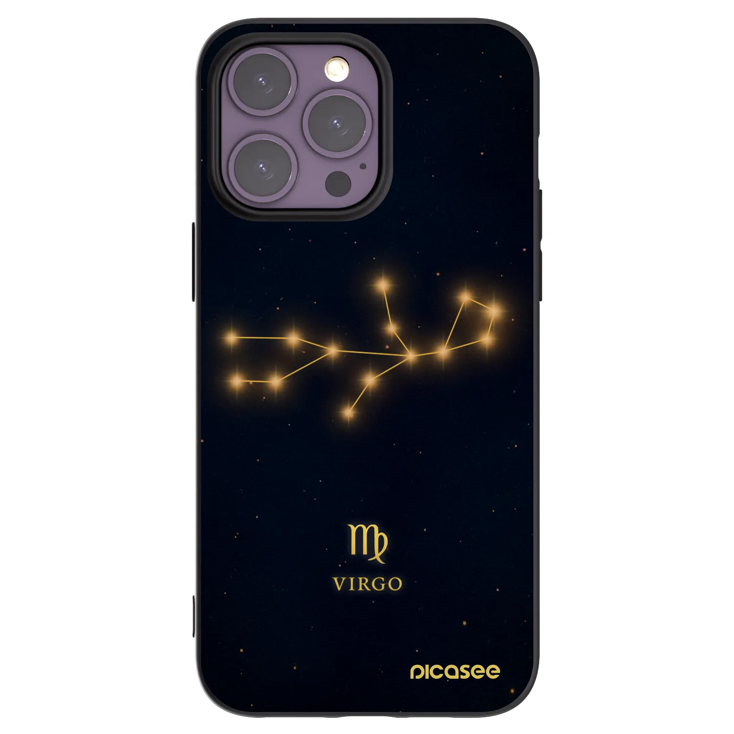 Picasee silikonski črni ovitek za Apple iPhone 14 Pro Max - VIRGO
