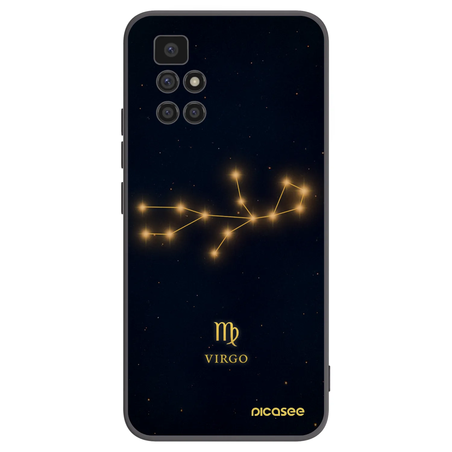 Picasee silikonski črni ovitek za Xiaomi Redmi 10 (2022) - VIRGO