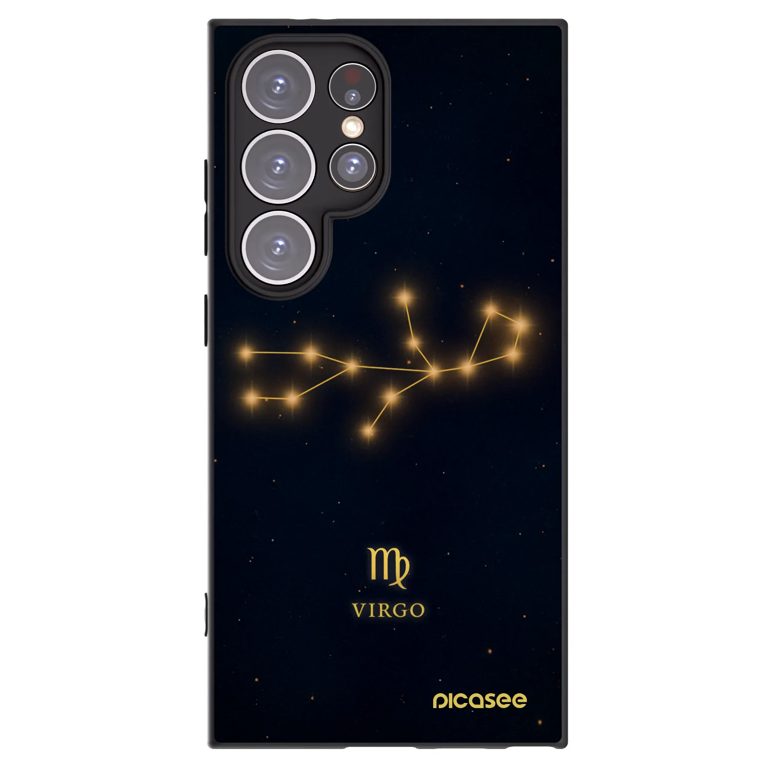 Picasee silikonski črni ovitek za Samsung Galaxy S24 Ultra S928B 5G - VIRGO