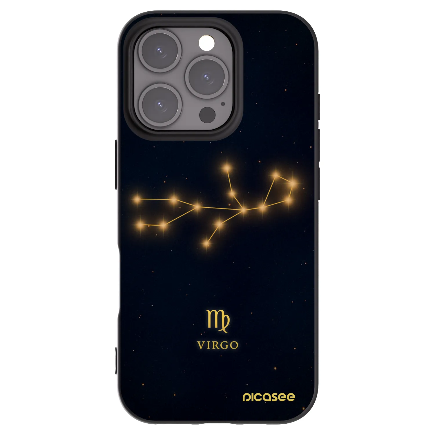 Picasee silikonski črni ovitek za Apple iPhone 16 Pro - VIRGO