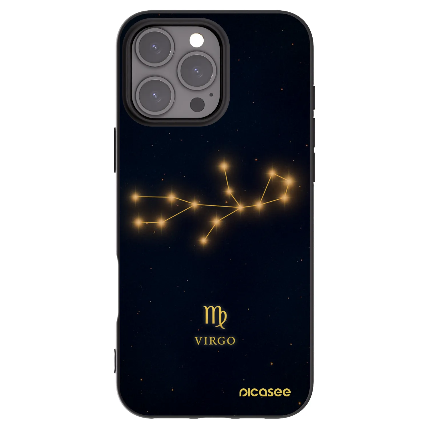 Picasee silikonski črni ovitek za Apple iPhone 16 Pro Max - VIRGO