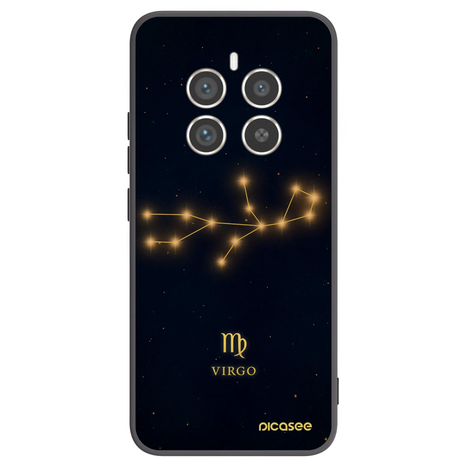 Picasee silikonski črni ovitek za Realme 12 Pro 5G - VIRGO
