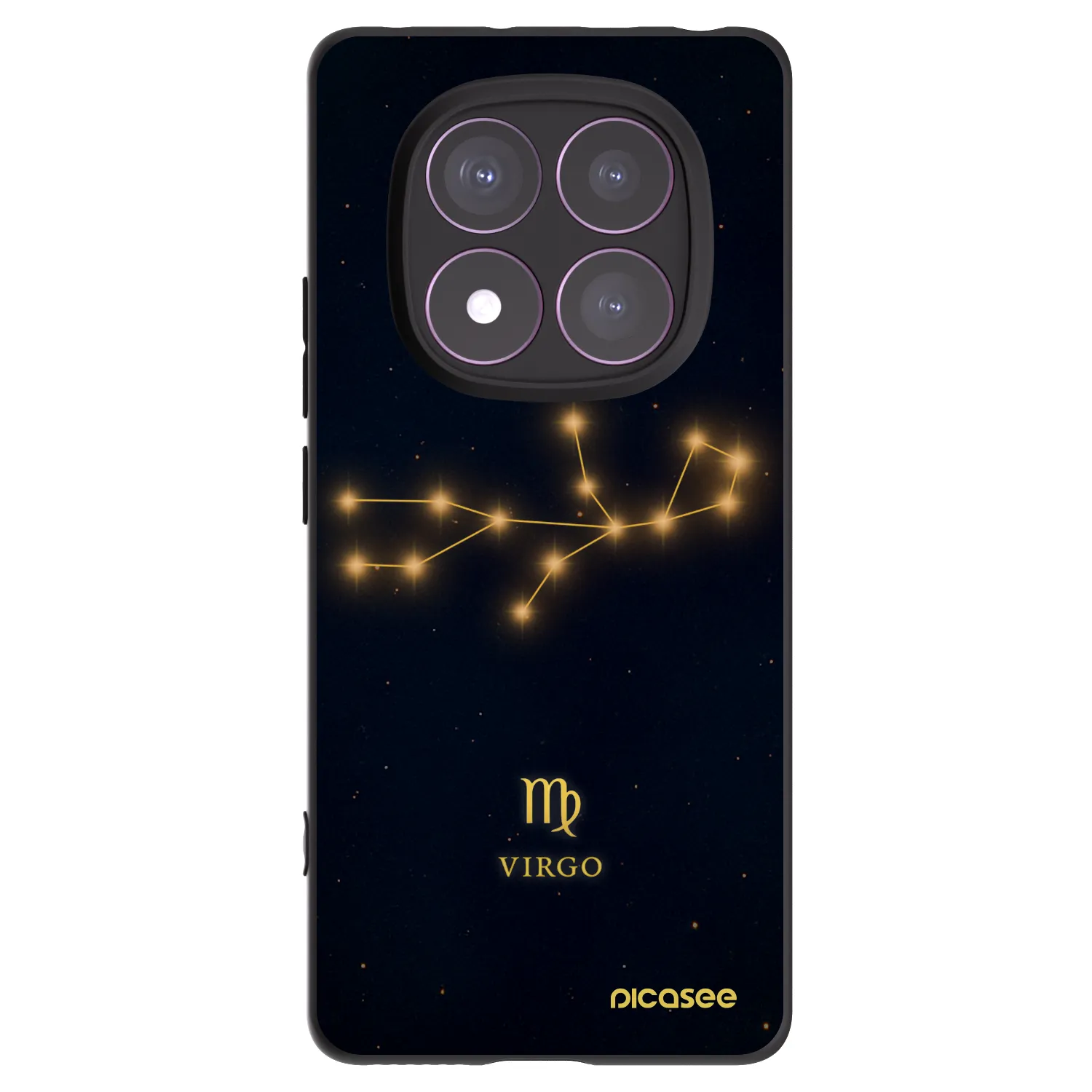 Picasee silikonski črni ovitek za Xiaomi Redmi Note 14 Pro 4G - VIRGO