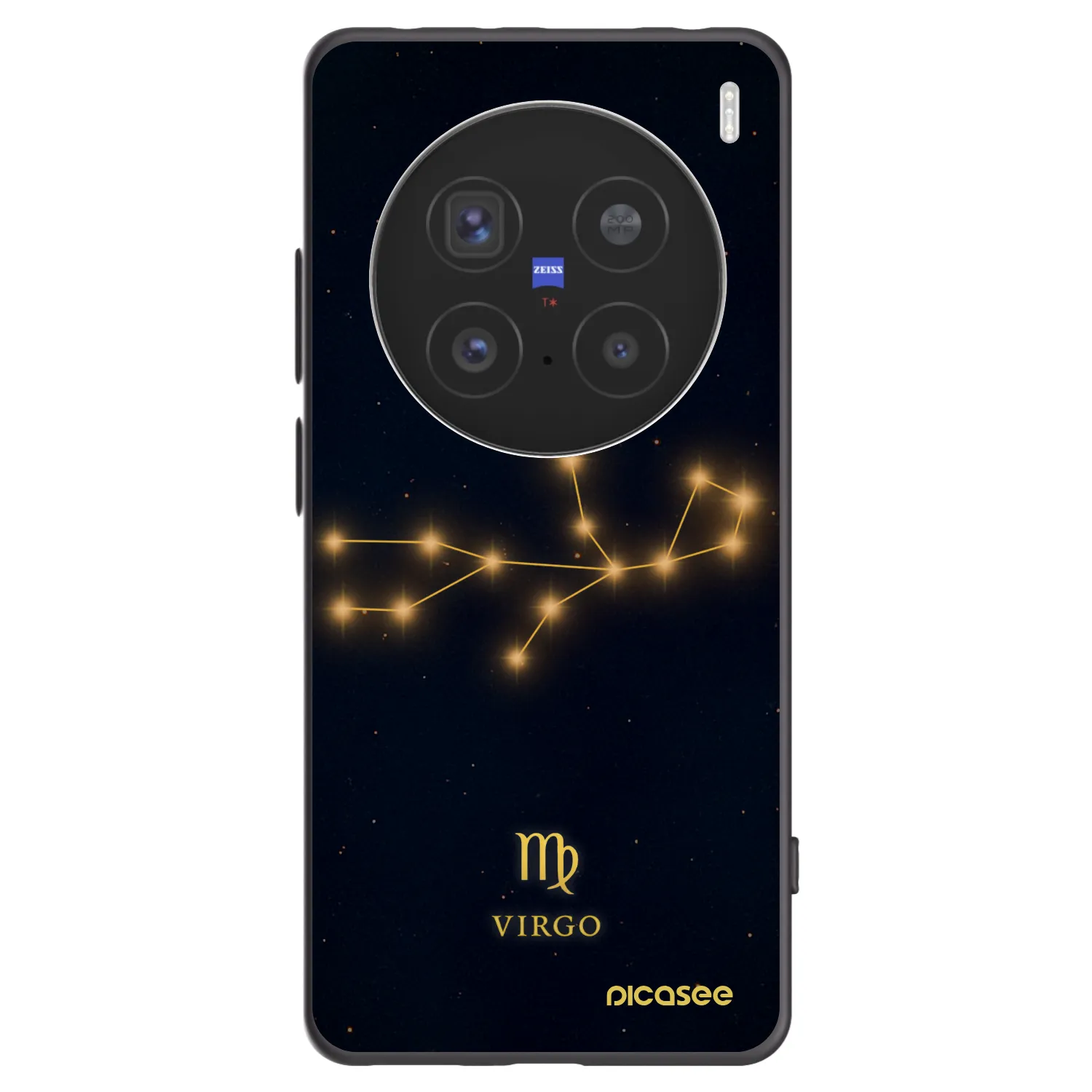 Picasee silikonski črni ovitek za Vivo X200 Pro - VIRGO