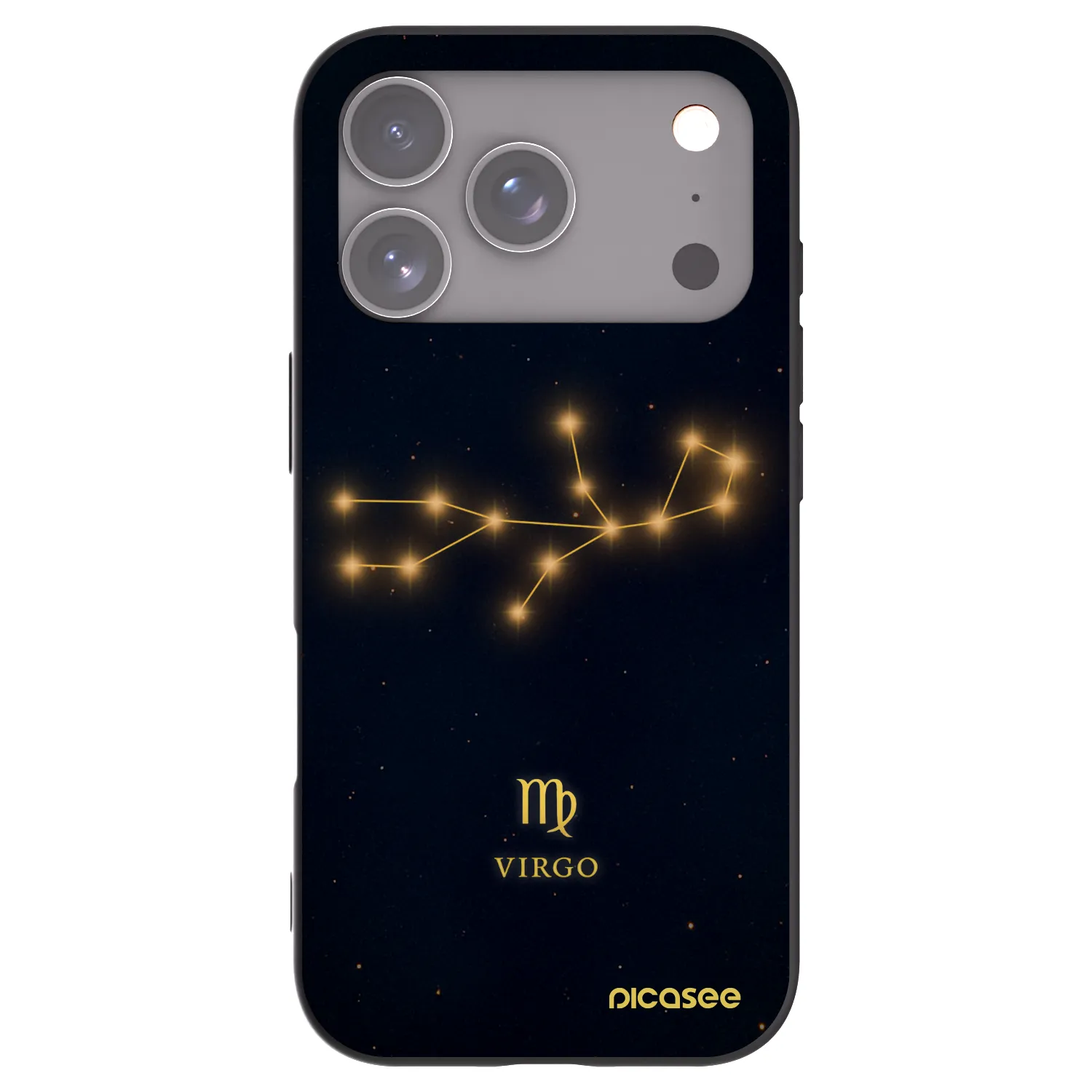 Picasee silikonski črni ovitek za Apple iPhone 17 Pro - VIRGO