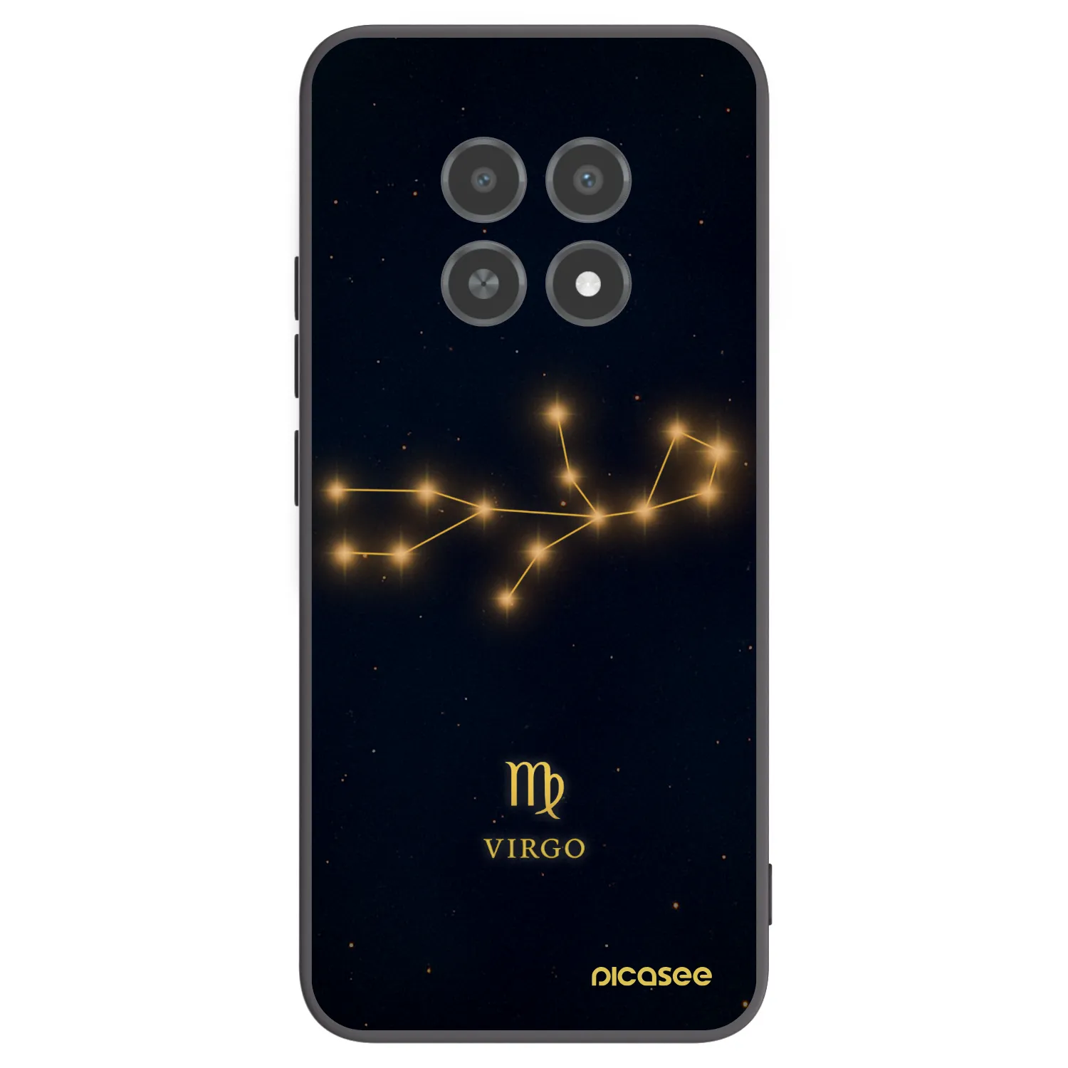 Picasee silikonski črni ovitek za Realme 12X - VIRGO