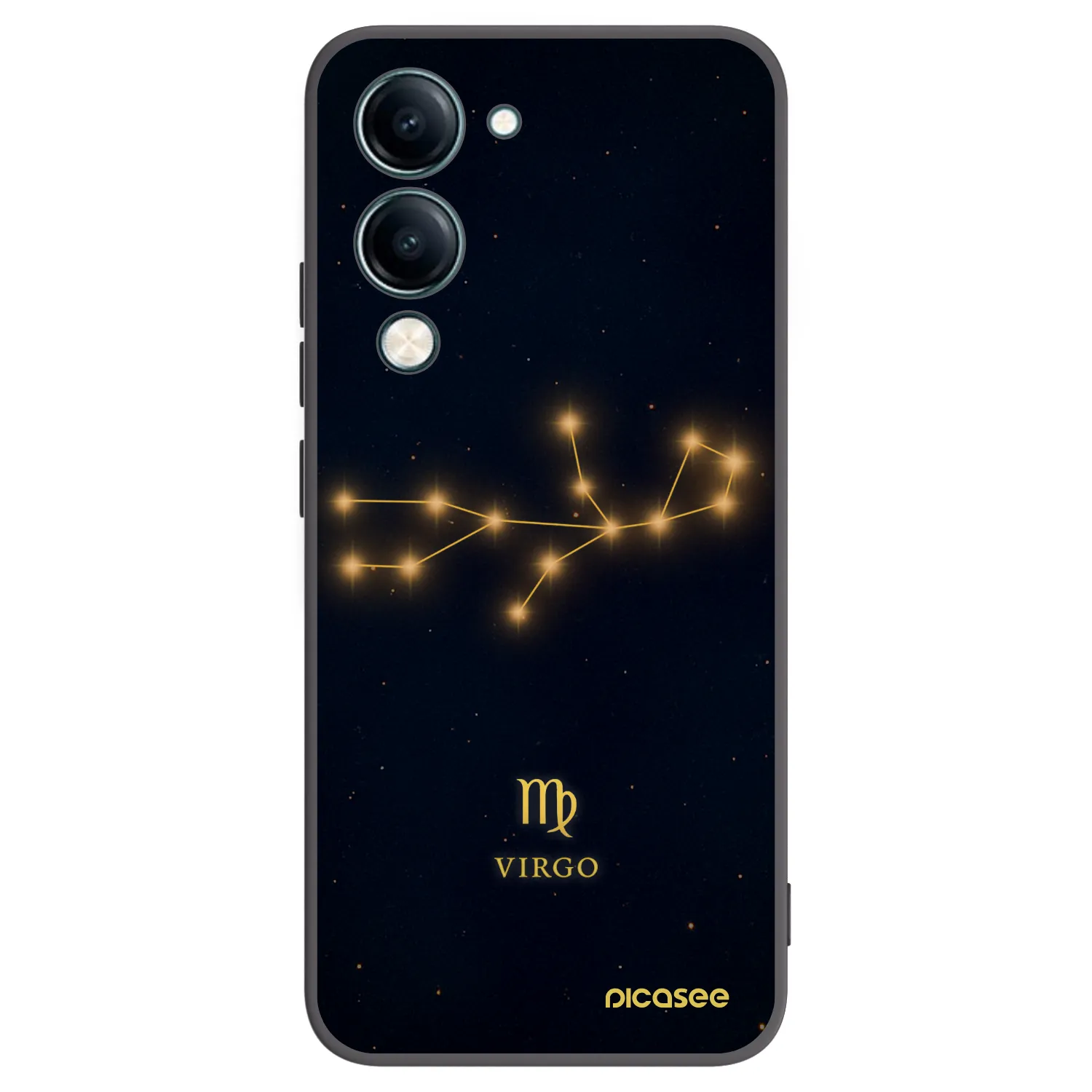 Picasee silikonski črni ovitek za Vivo Y29s 5G - VIRGO