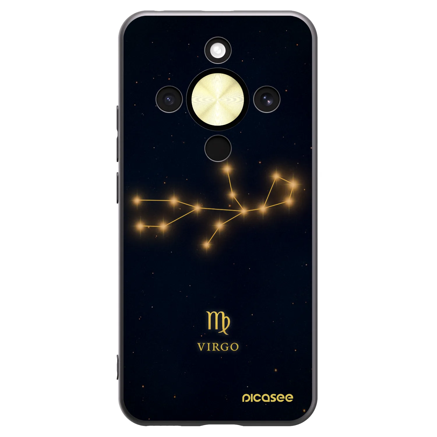 Picasee silikonski črni ovitek za Honor Magic8 Lite 5G - VIRGO