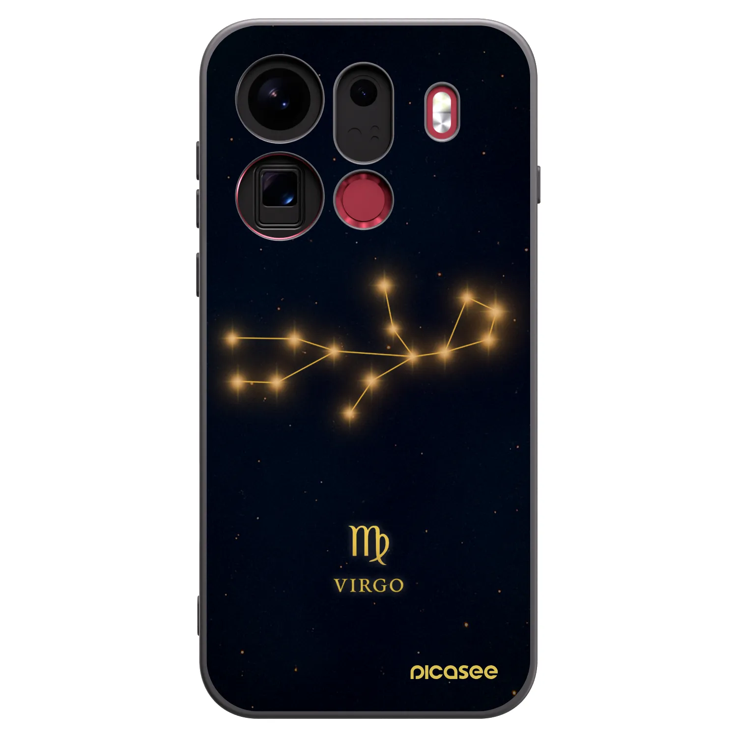 Picasee silikonski črni ovitek za OPPO Find X9 Pro - VIRGO