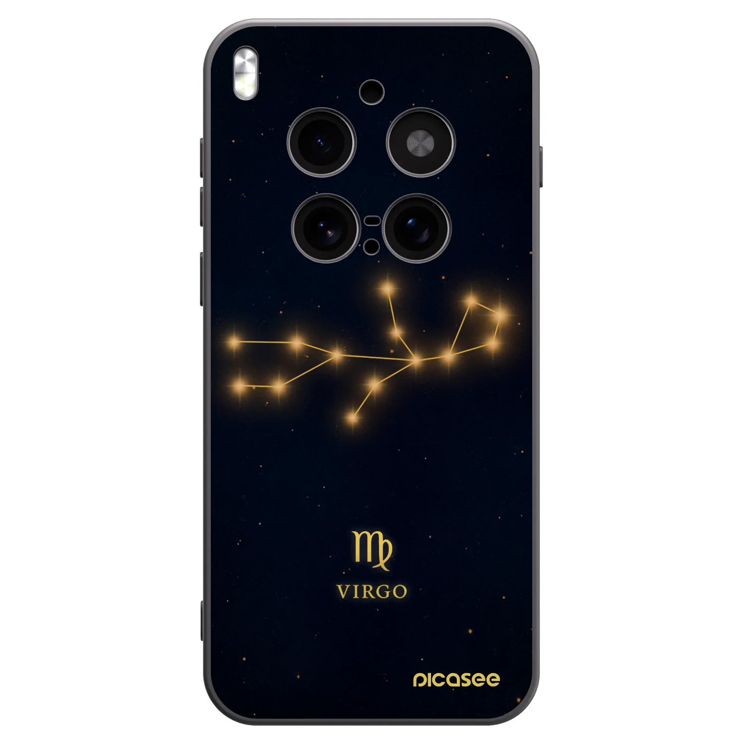 Picasee silikonski črni ovitek za Vivo X300 Pro - VIRGO